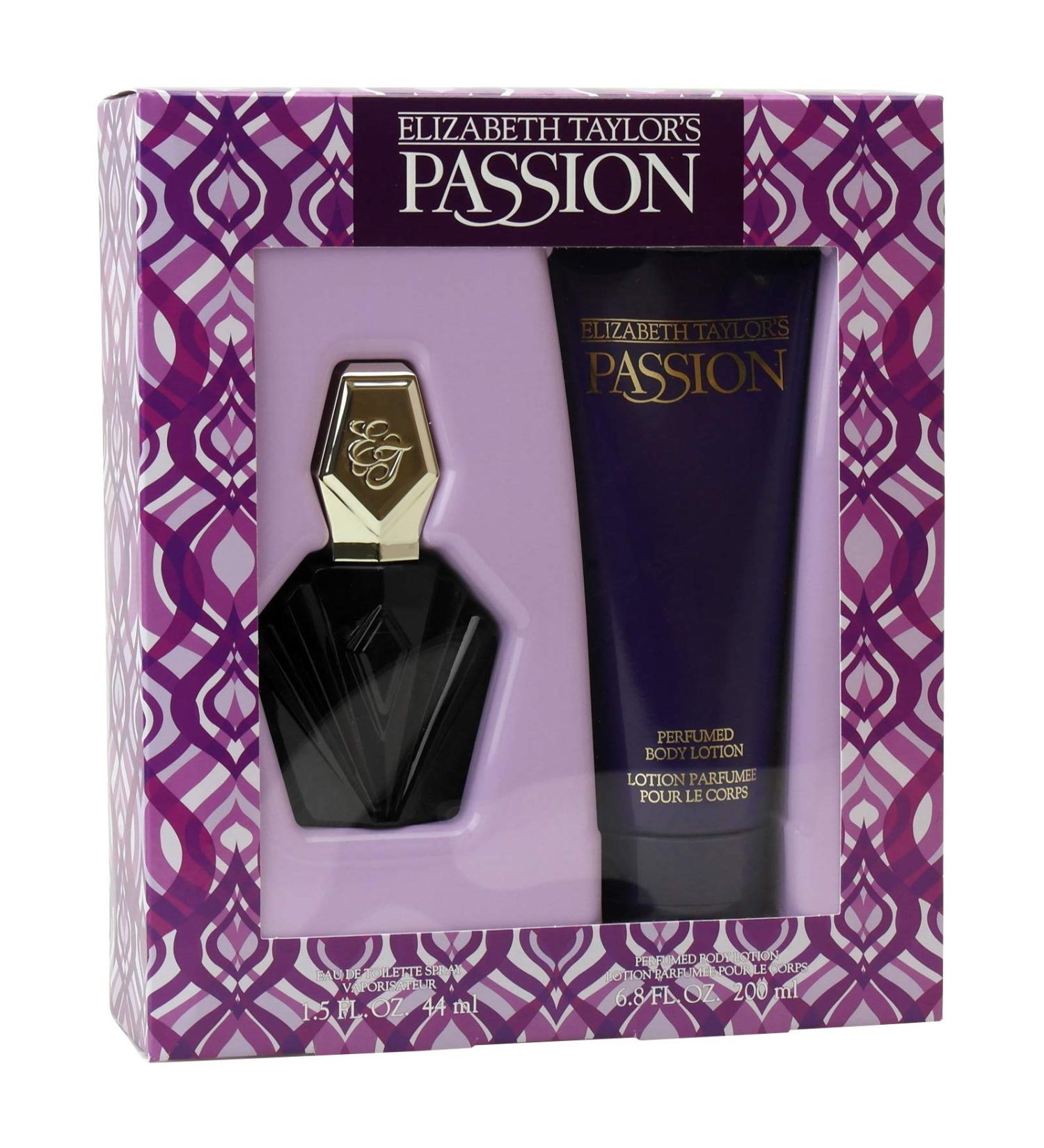 Passion Perfume by Elizabeth Taylor for Women. Gift Set (Eau De Toilette Spray 1.5 oz + Body Lotion 6.8 oz)