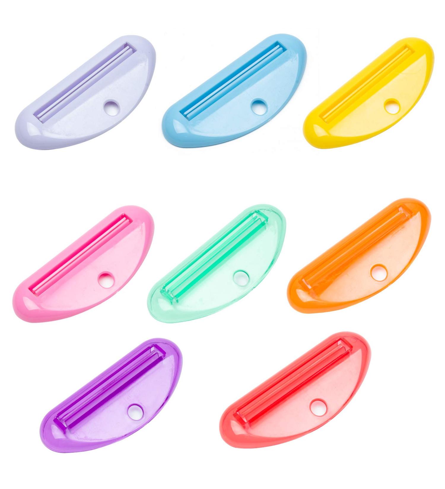 Kiniza 8 Pcs Toothpaste Tube Squeezer Dispenser | Tube Squeezer Holder for Toothpaste & More | Random Colors - Buy Online on GoSupps.com