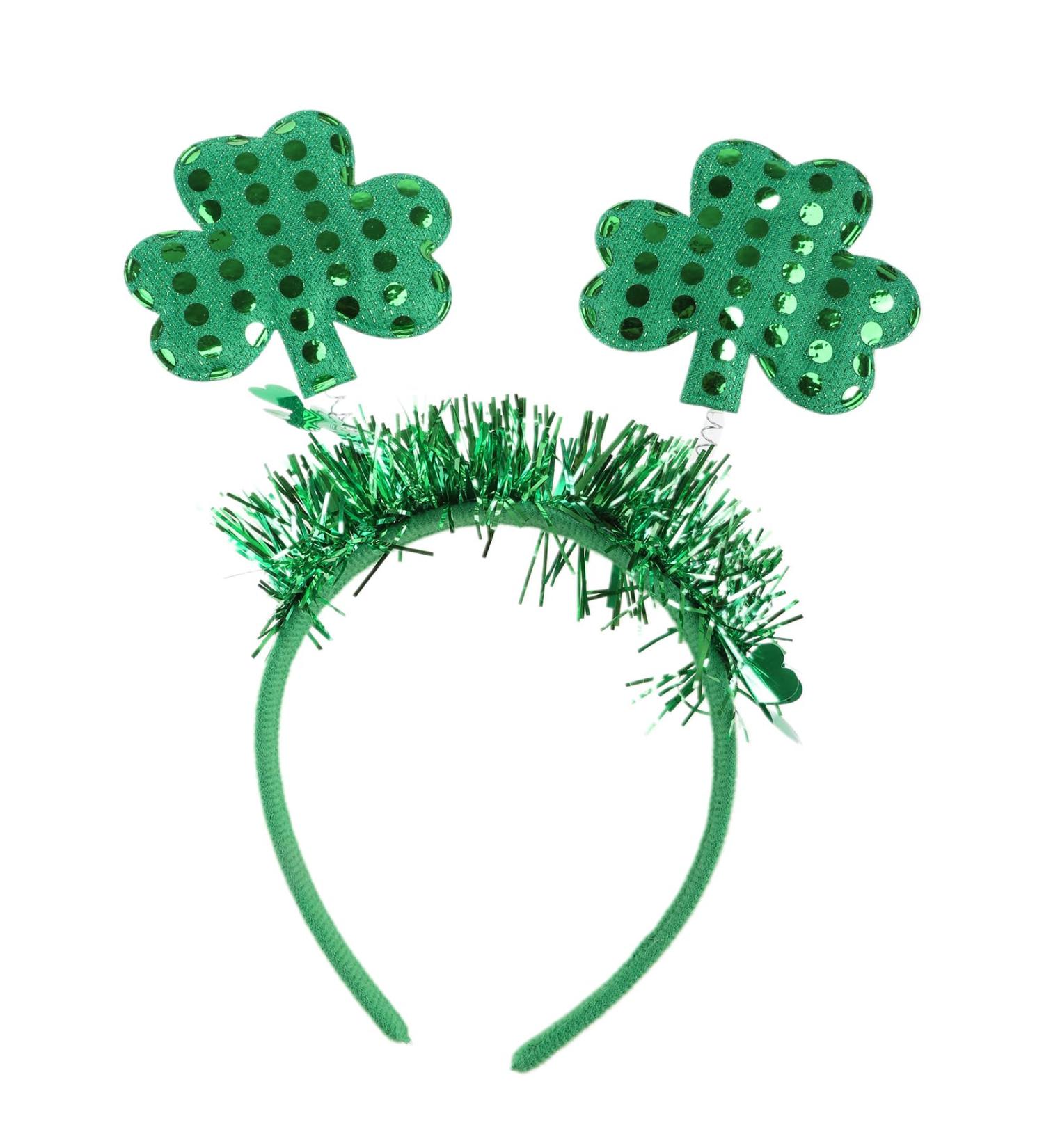 amangul Saint atrick's Day Headband Sequins Shamrock Hair Hoop Green for Head Boppers Irish arty Holiday hoto rop - Buy Online on GoSupps.com