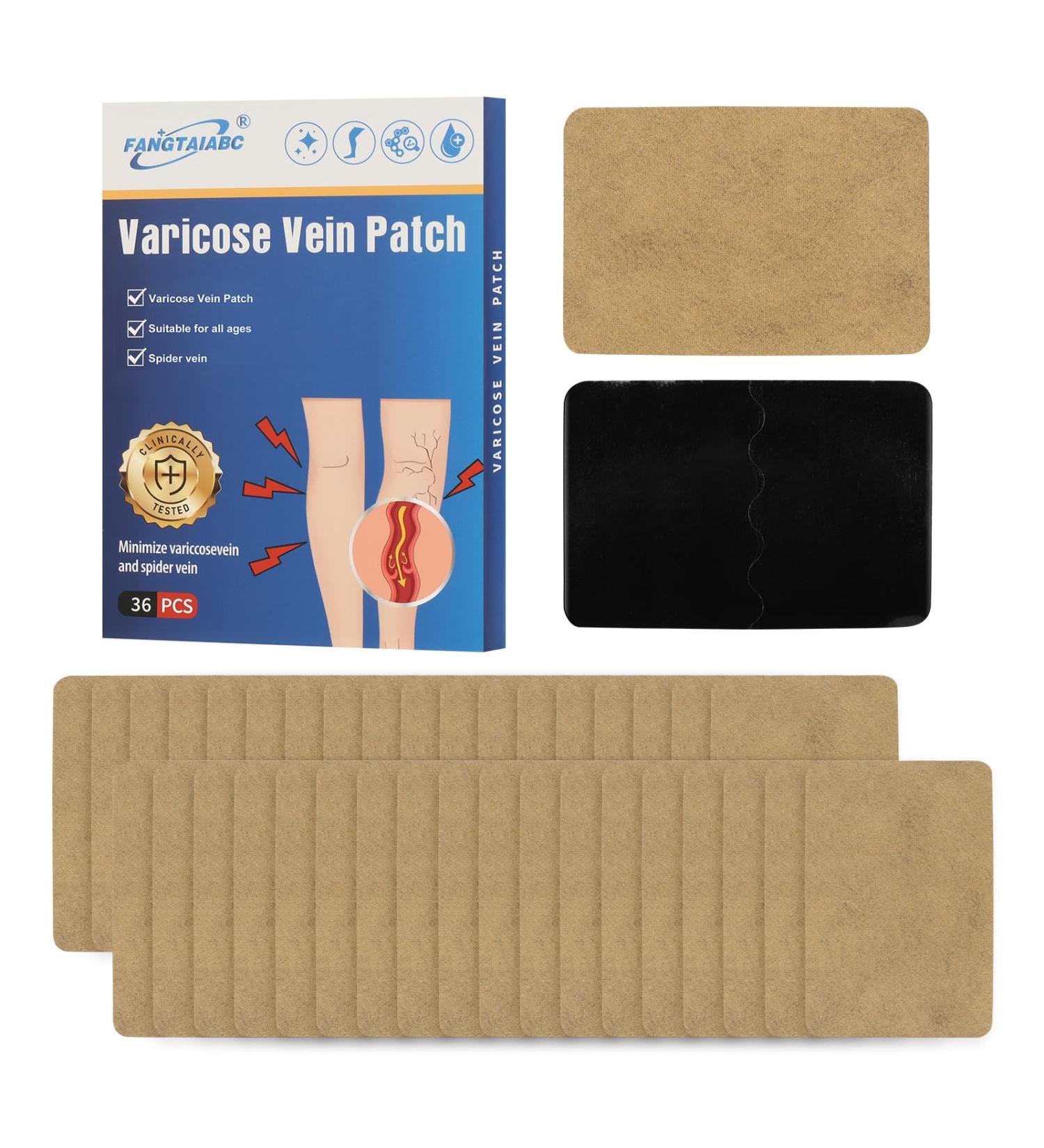 36PCS Varicose Veins Patch-Professional Relief for Varicose Veins in The Legs-Natural Improvement Spider Veins Patch- Strengthen Capillary Health and Improve Blood Circulation - Buy Online on GoSupps.com