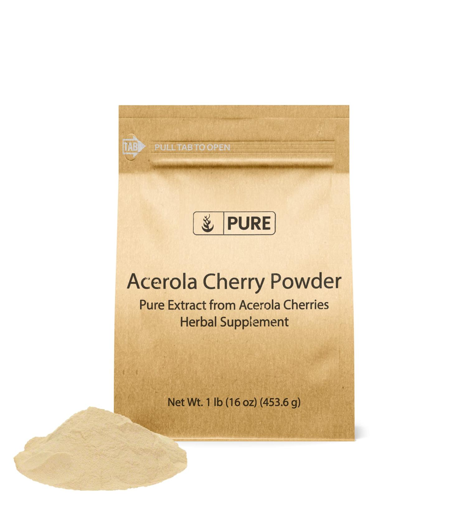 Buy Pure Original Acerola Cherry Powder 1lb - Non-GMO Gluten Free Eco-Friendly | International Shipping Available - Buy Online on GoSupps.com