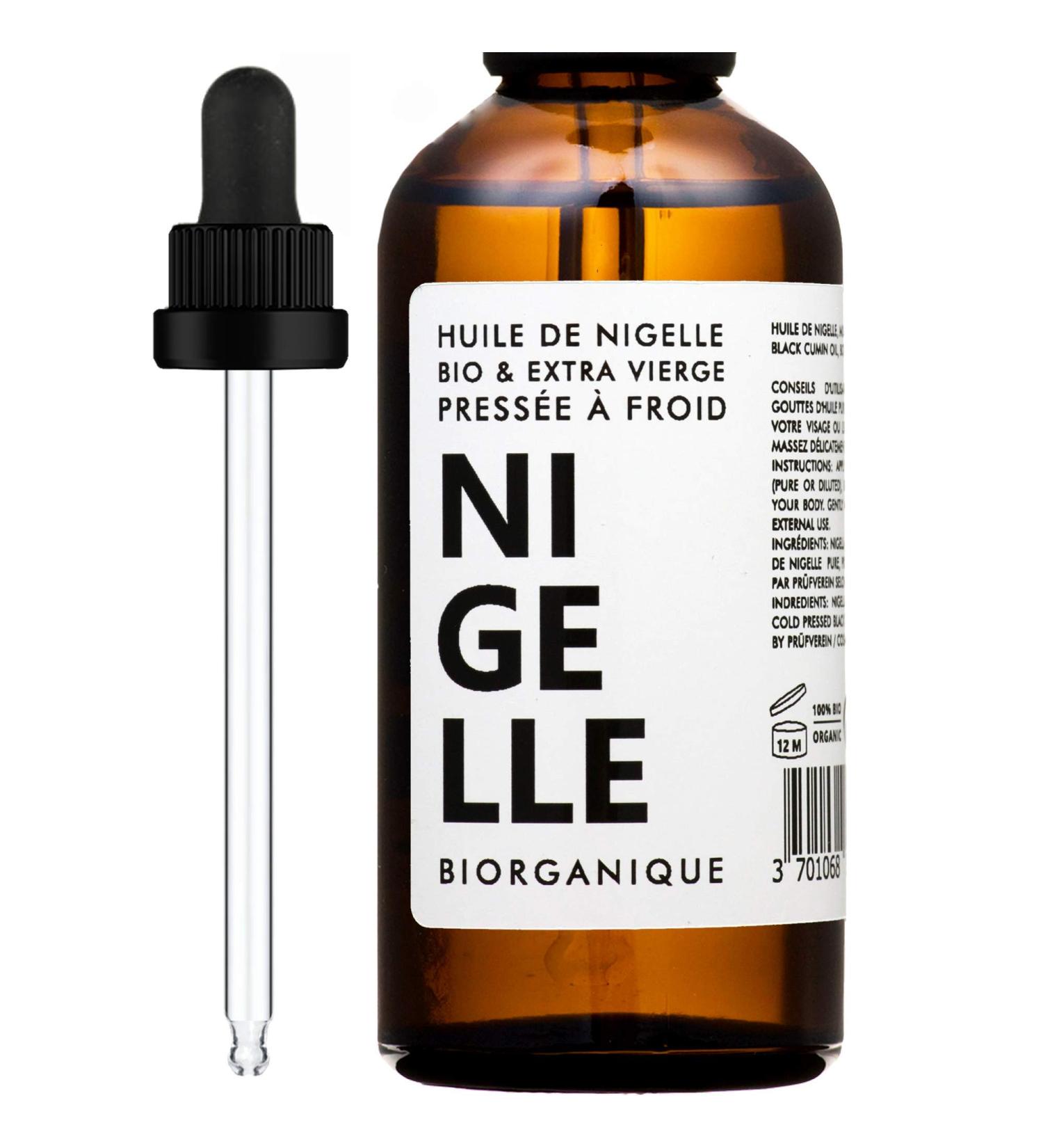 Organic Black Seed Oil for Skin & Hair - 100% Pure & Cold Pressed - 100ml Amber Glass Bottle - Buy Online on GoSupps.com