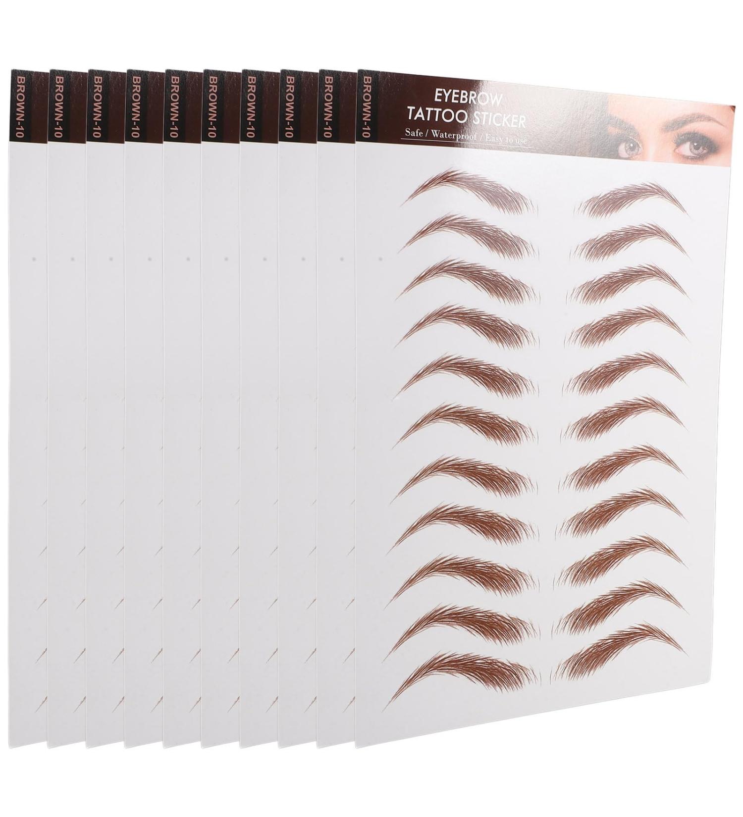 Cabilock Autocollants de Sourcils Waterproof 12 Feuilles Taille Standard Effet 6d R aliste pour Femmes Sourcils Naturels Maquillage Facile Porter - Buy Online on GoSupps.com