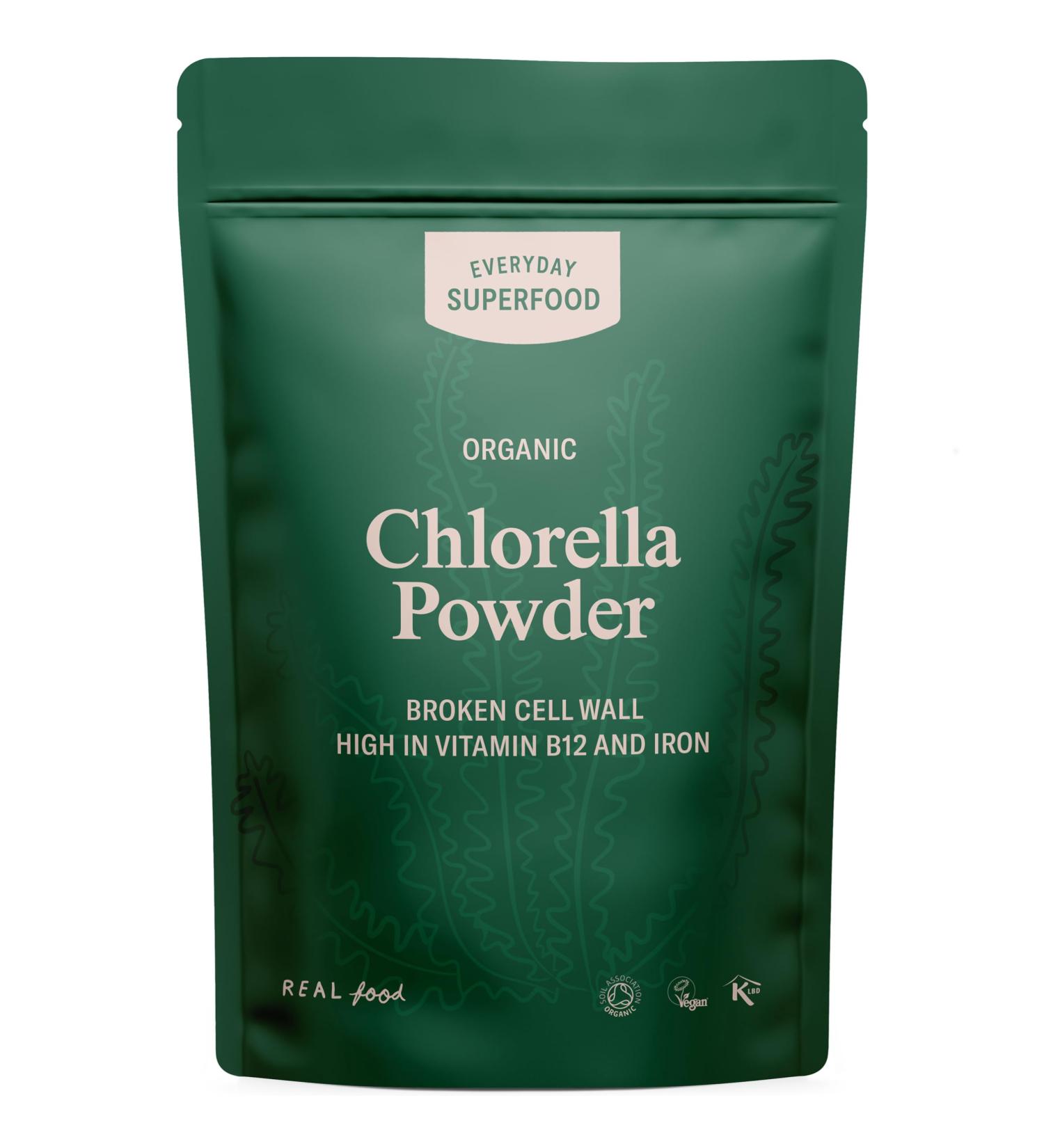 Organic Chlorella Powder 50g - Superfood for Juice, Smoothies & Food | Vegan & Kosher Certified - Broken Cell Wall Chlorella - Pack of 1 - Buy Online on GoSupps.com