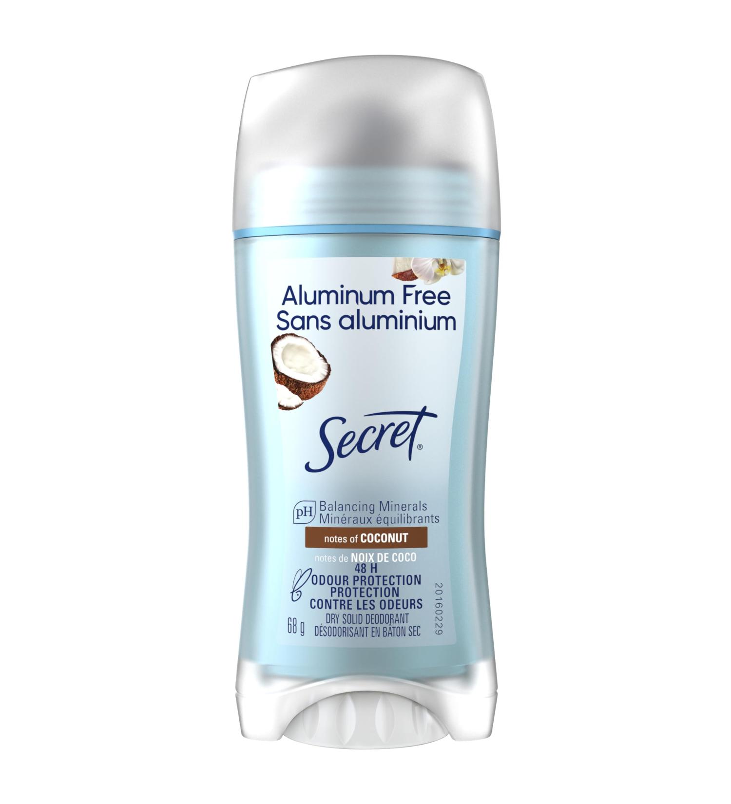 Secret Aluminum Free Deodorant for Women Coconut Scent 68g Coconut 68 g (Pack of 1) - Buy Online on GoSupps.com