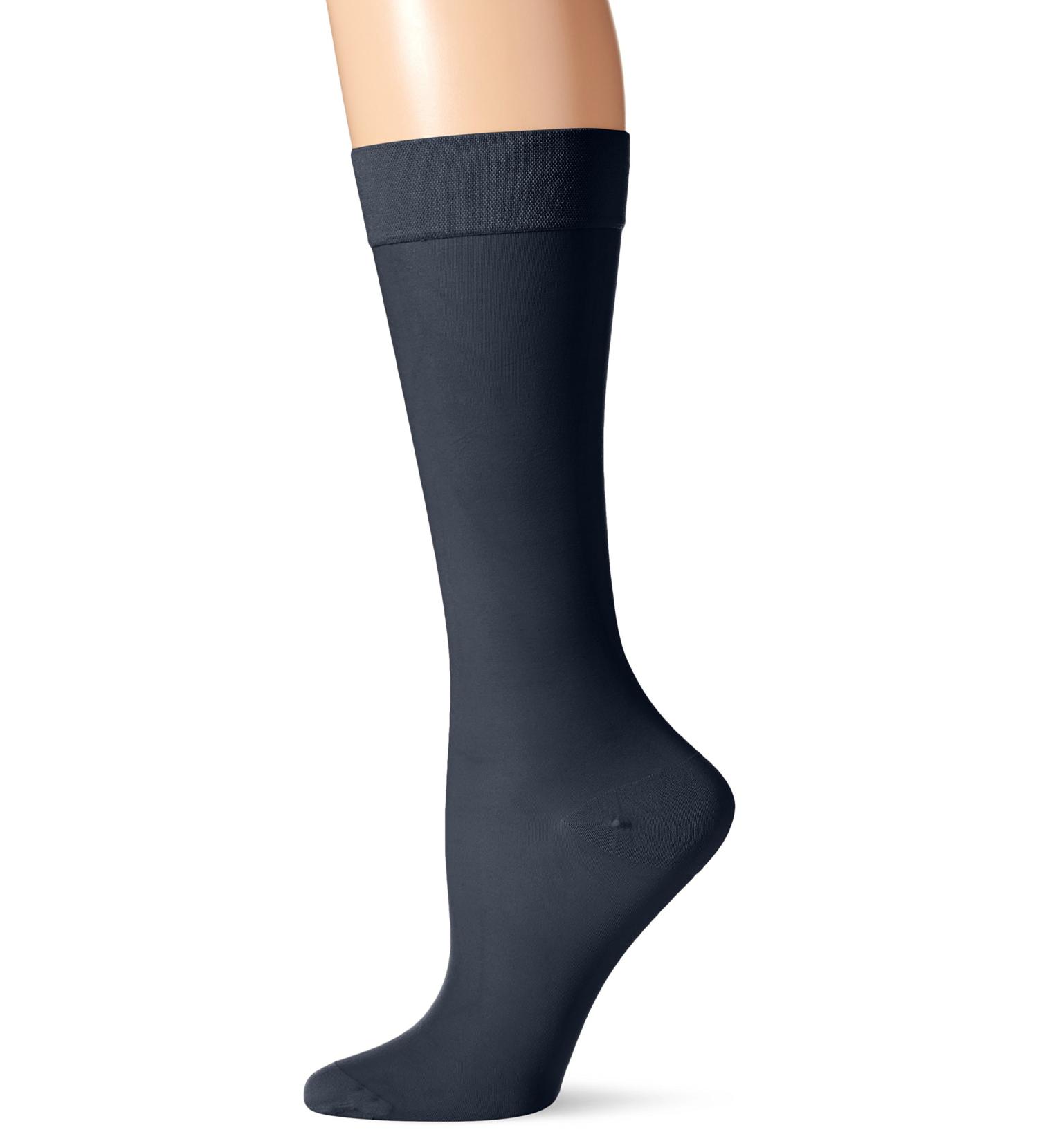 Dr. Scholl's Women's Microfiber Moderate Support Socks 4-5 Navy