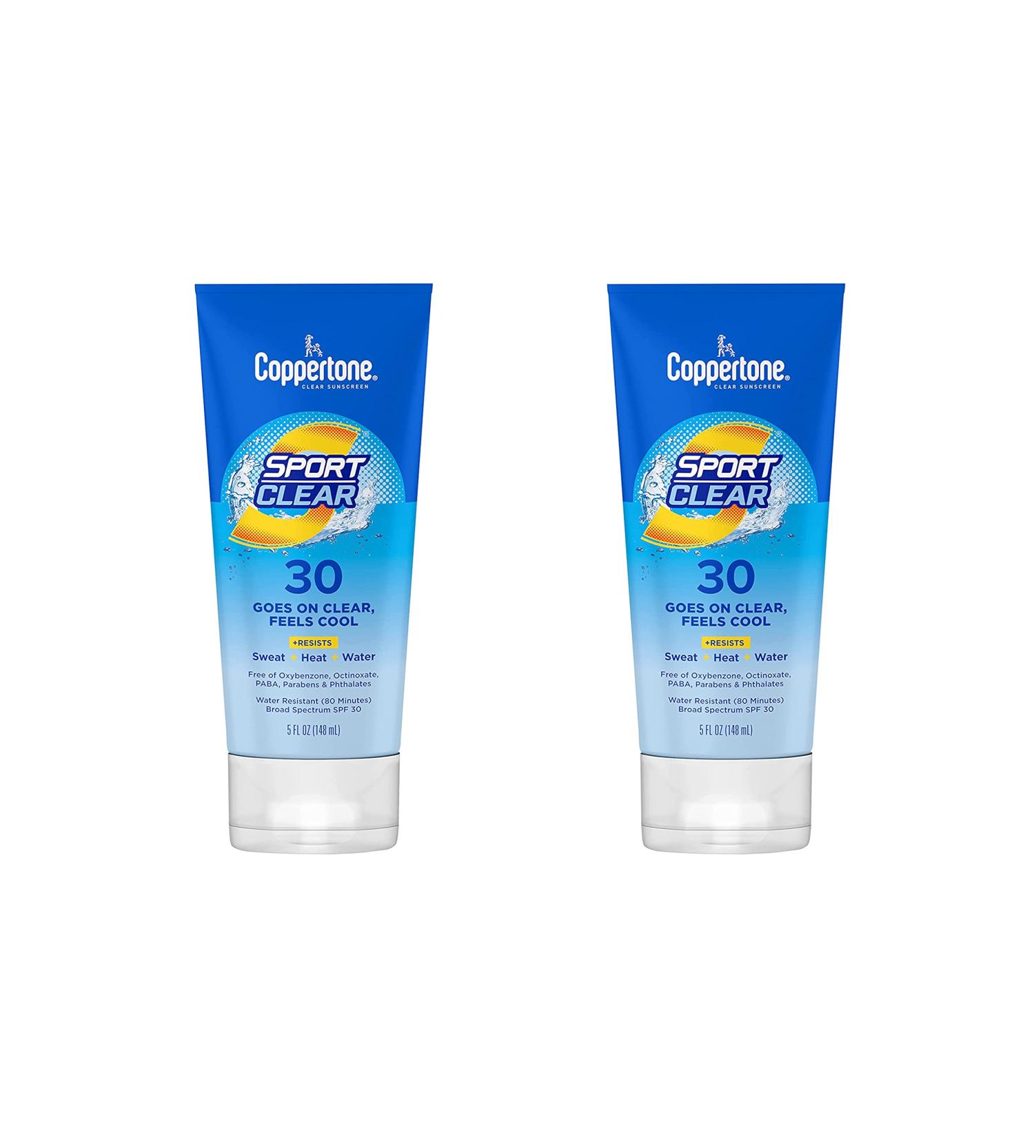 Coppertone SPF 30 Sport Clear Sunscreen 5oz Tube (148ml) - Pack of 2 - Buy Online on GoSupps.com
