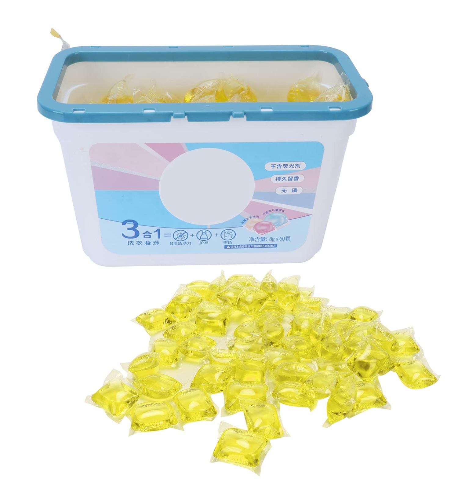 Garosa 60PCS 8g Laundry Washing Beads Capsules - Yellow Coco | Home & Travel Cleaning Supplies - Buy Online on GoSupps.com