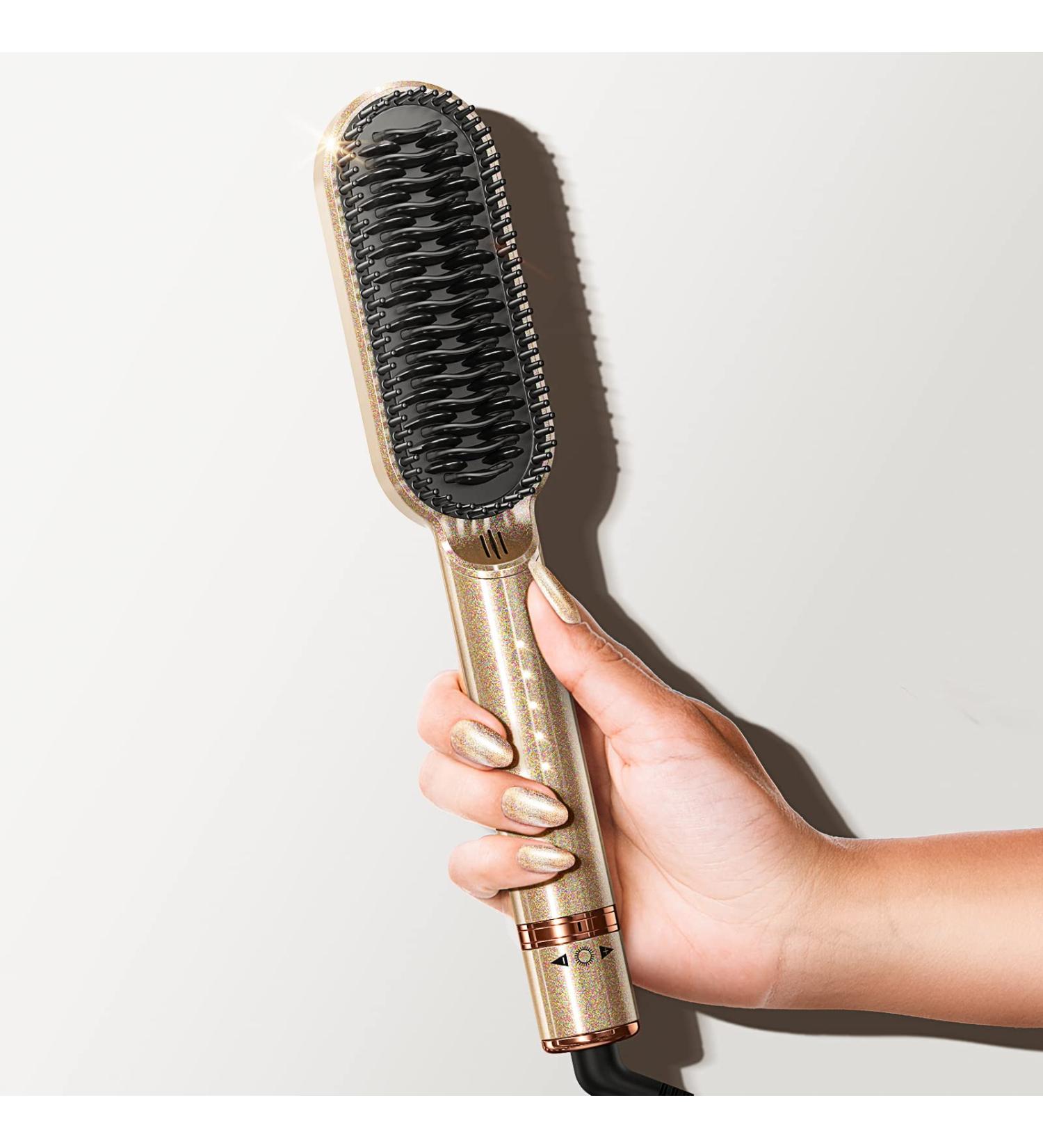 FURIDEN Hot Straightening Brush for Black Women | Ionic Hair Straightener & Cepillo Alisador de Cabello Gold - Buy Online on GoSupps.com
