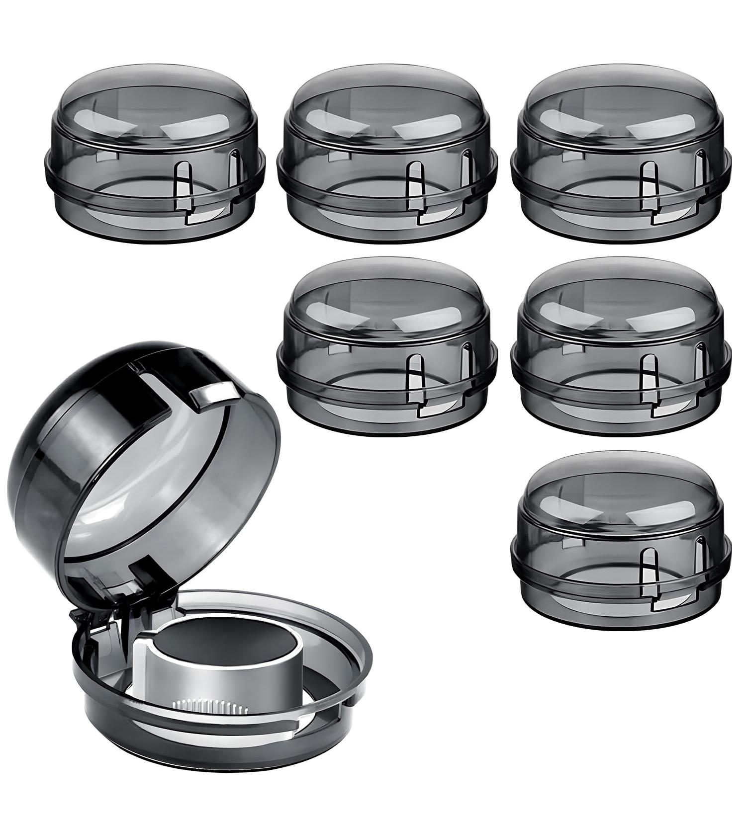 6 Pack Gas Stove Button Covers | Child Safety Oven Lock | Transparent & Black Button Protection - Buy Online on GoSupps.com