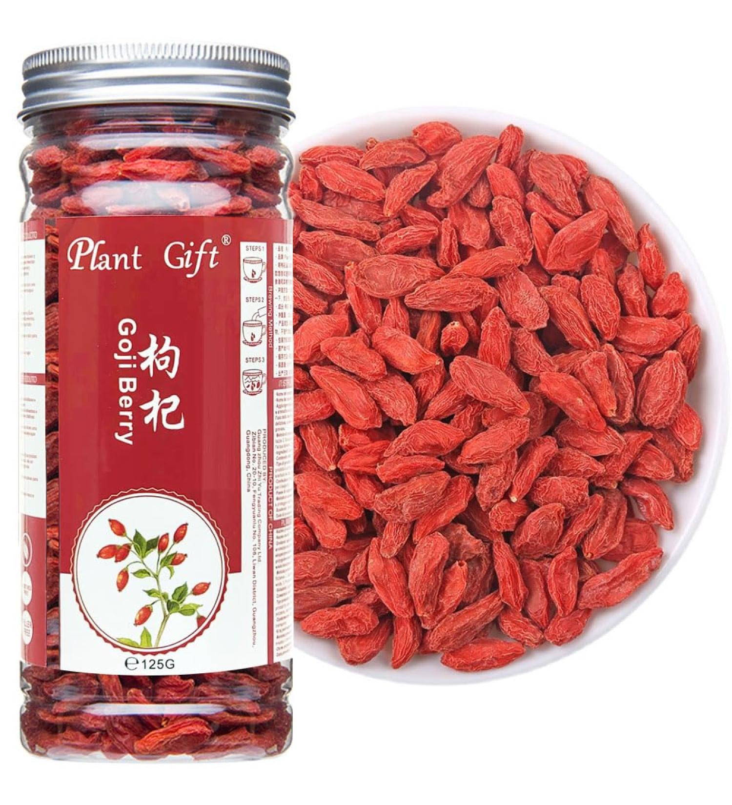 Buy Plantgift Goji Berries 125g - Antioxidant Superfood for Baking Teas & Smoothies | Keto Vegan Non-GMO - Buy Online on GoSupps.com