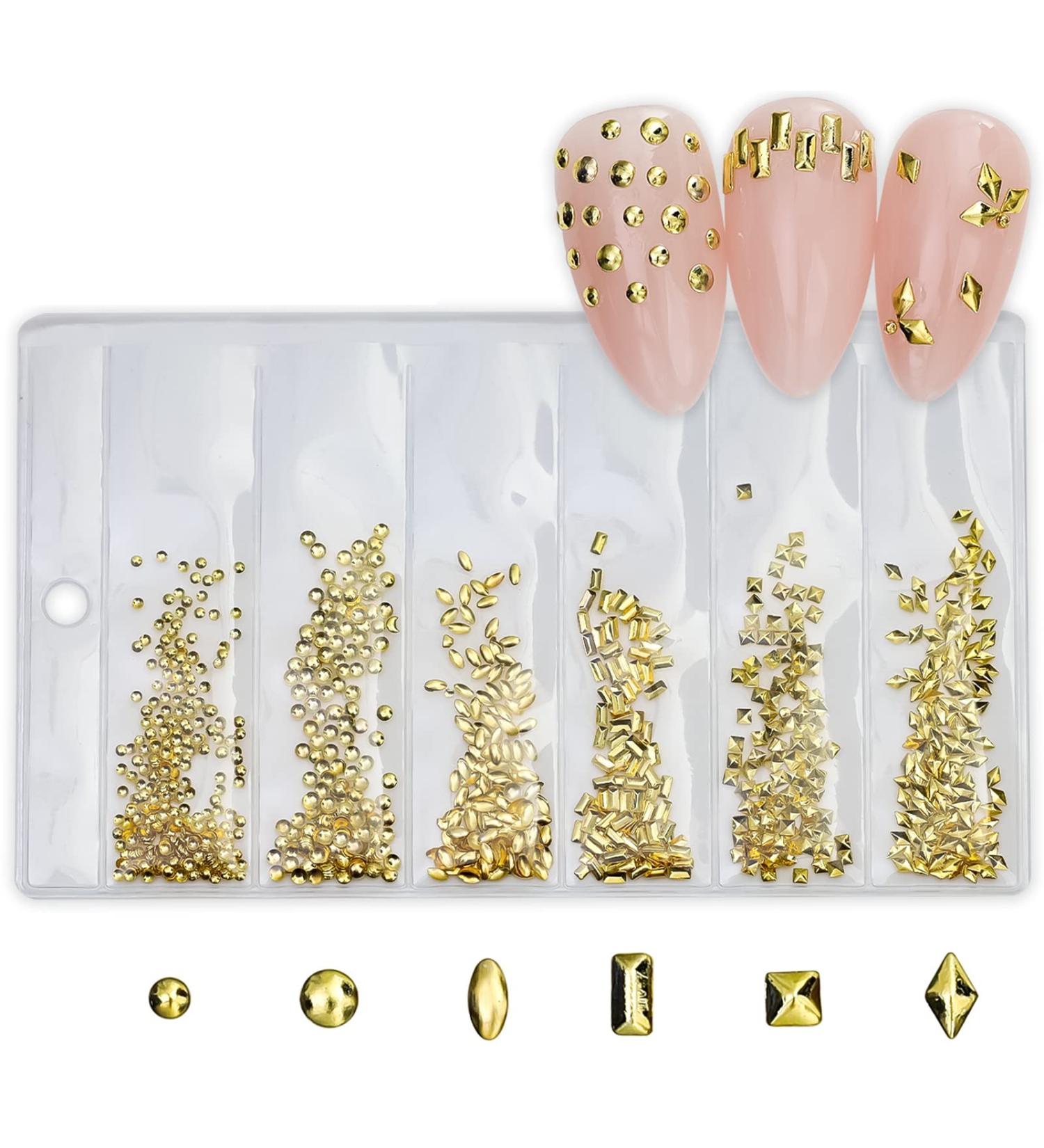 FEIlei 3D Nail Charms Heart Nail Art Studs Nail Jewelry for DIY Crafts Nail Art Decor - Buy Online on GoSupps.com