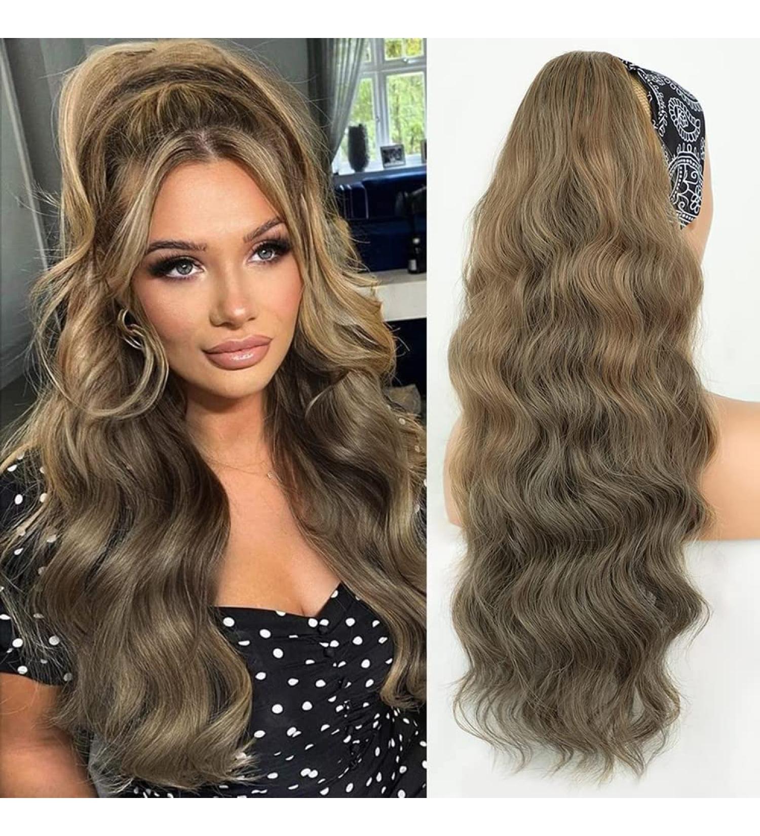 Ombre Brown Long Horse Tail Extensions | 60cm Wrapped Ponytail Hair for Women | Natural Art Ponytail & Afro Braid Style - Buy Online on GoSupps.com