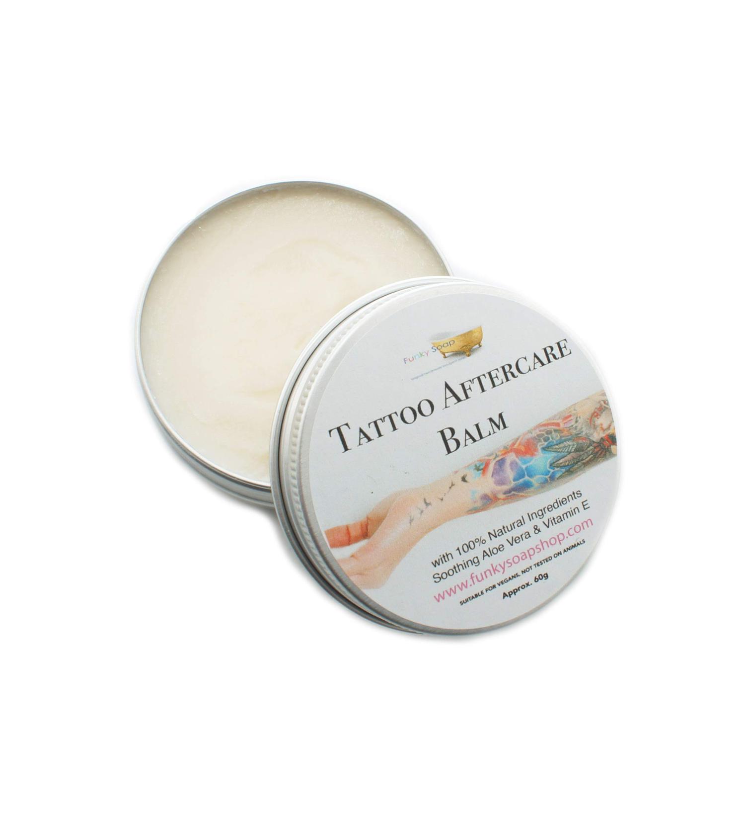 Funky Soap Funky Soap Aftercare Tattoo Balm with Aloe Vera and Vitamin E 1 jar of 60g