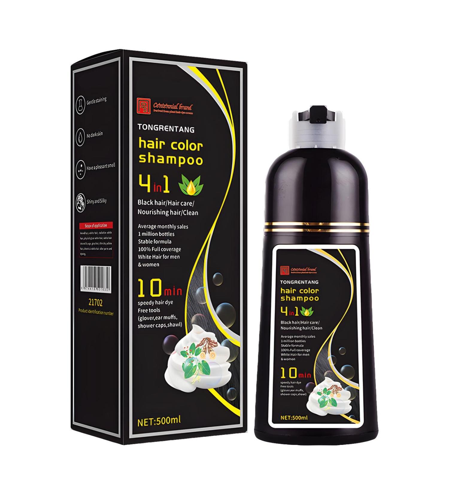  Zankie Hair coloring shampoo - 500 ml - 4-in-1 instant coloring shampoo for 3 to 4 weeks of hold - Coloring shampoo with full coverage to cover grey hair and - Buy Online on GoSupps.com