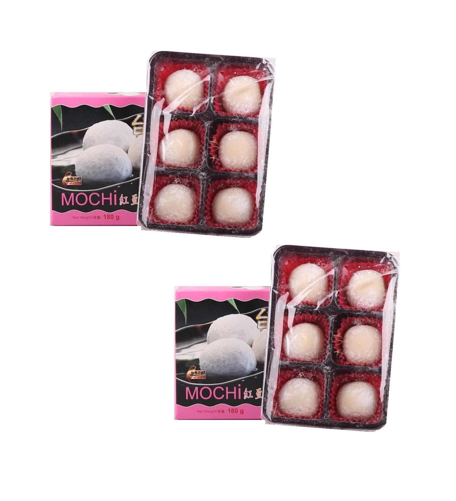 Buy 2 x 180g Red Bean Mochi - 12 Sticky Rice Cakes | Pamai Pai - International Shipping Available - Buy Online on GoSupps.com