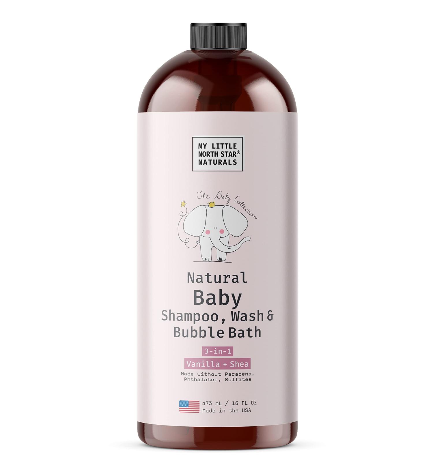 Organic Vanilla Shea Baby Shampoo & Wash - Gentle 2-in-1 Soap for Sensitive Skin | My Little North Star - Buy Online on GoSupps.com