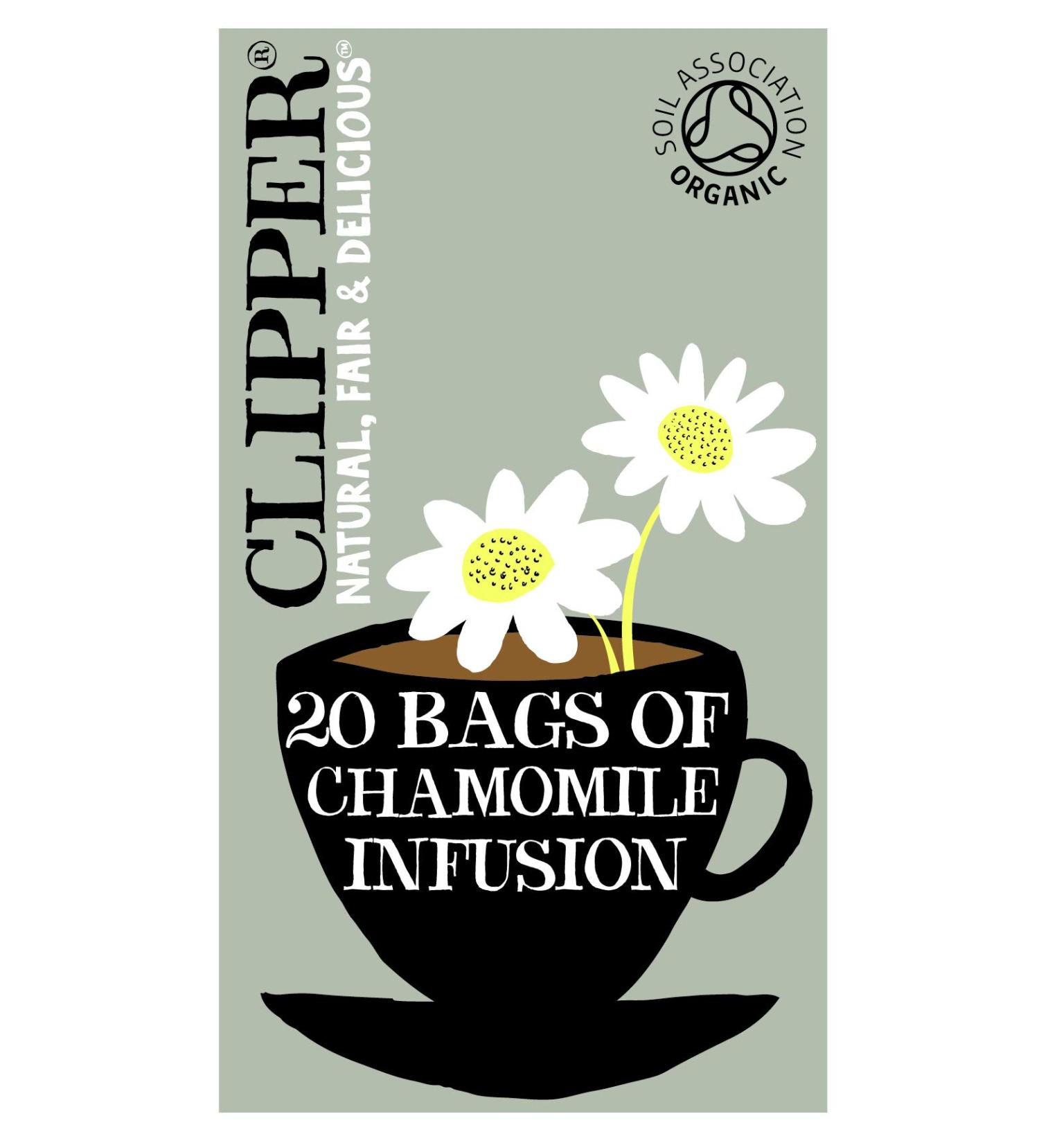 Clipper Organic Chamomile Tea Bags - 120 Infusion Sachets (6 Boxes of 20) | Bulk Buy for Home & Catering | Caffeine-Free Herbal Tea | Eco-Friendly & Biodegradable - Buy Online on GoSupps.com