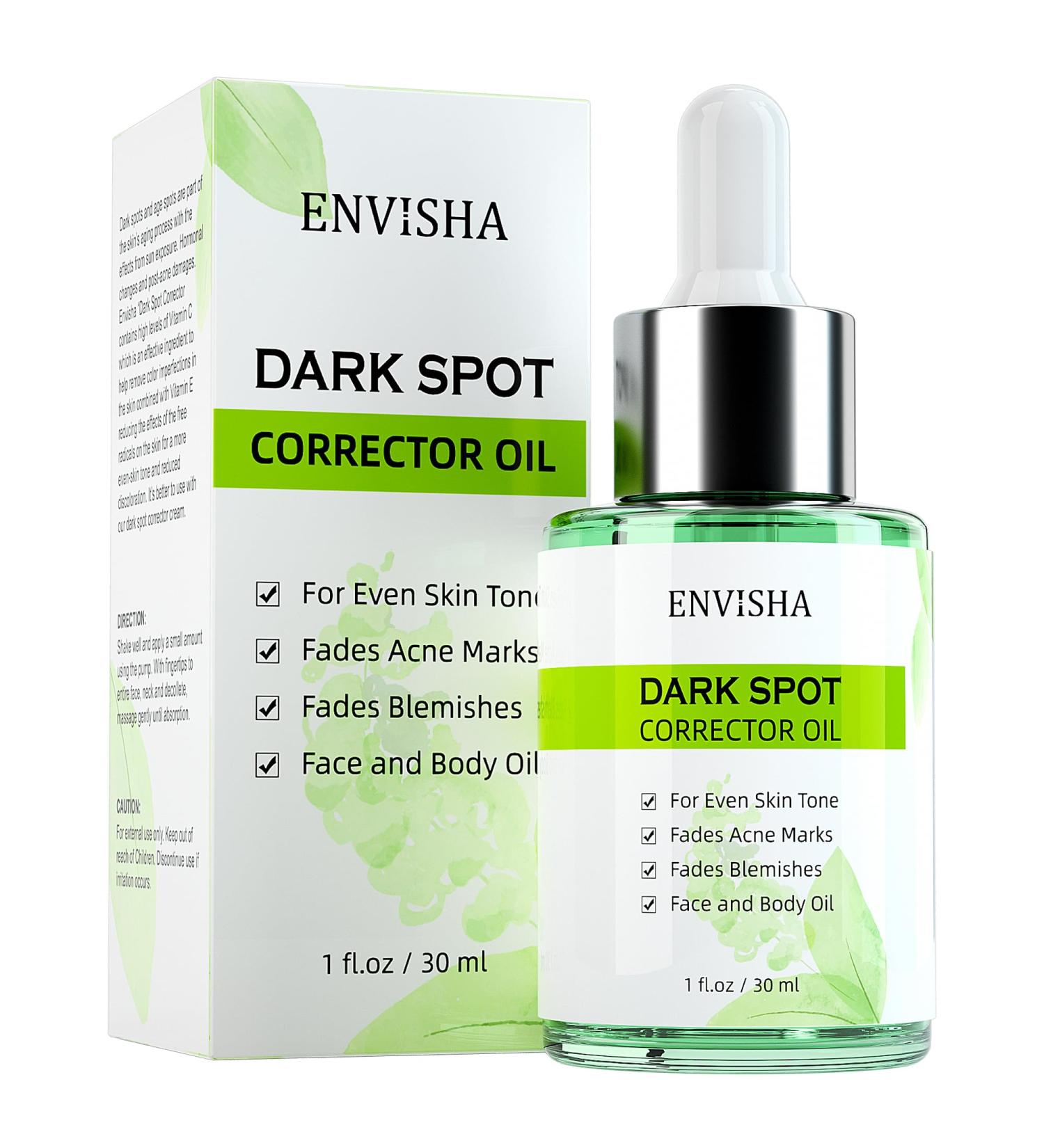 ENVISHA Dark spots serum oil facial serum oil fair skin dark spots corrector body serum moisturizing massage essence reduces hyperpigmentation age and sunspot - Buy Online on GoSupps.com