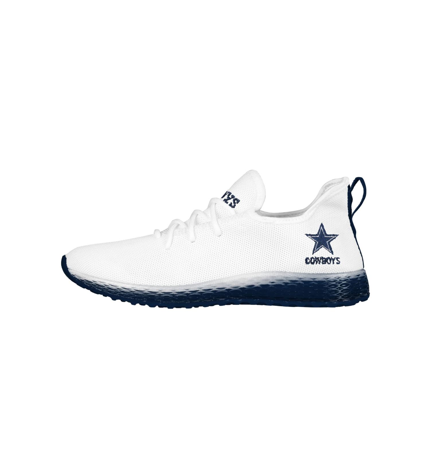 FOCO Dallas Cowboys NFL Men's Gradient Midsole White Sneakers - Official Team Shoes - Buy Online on GoSupps.com