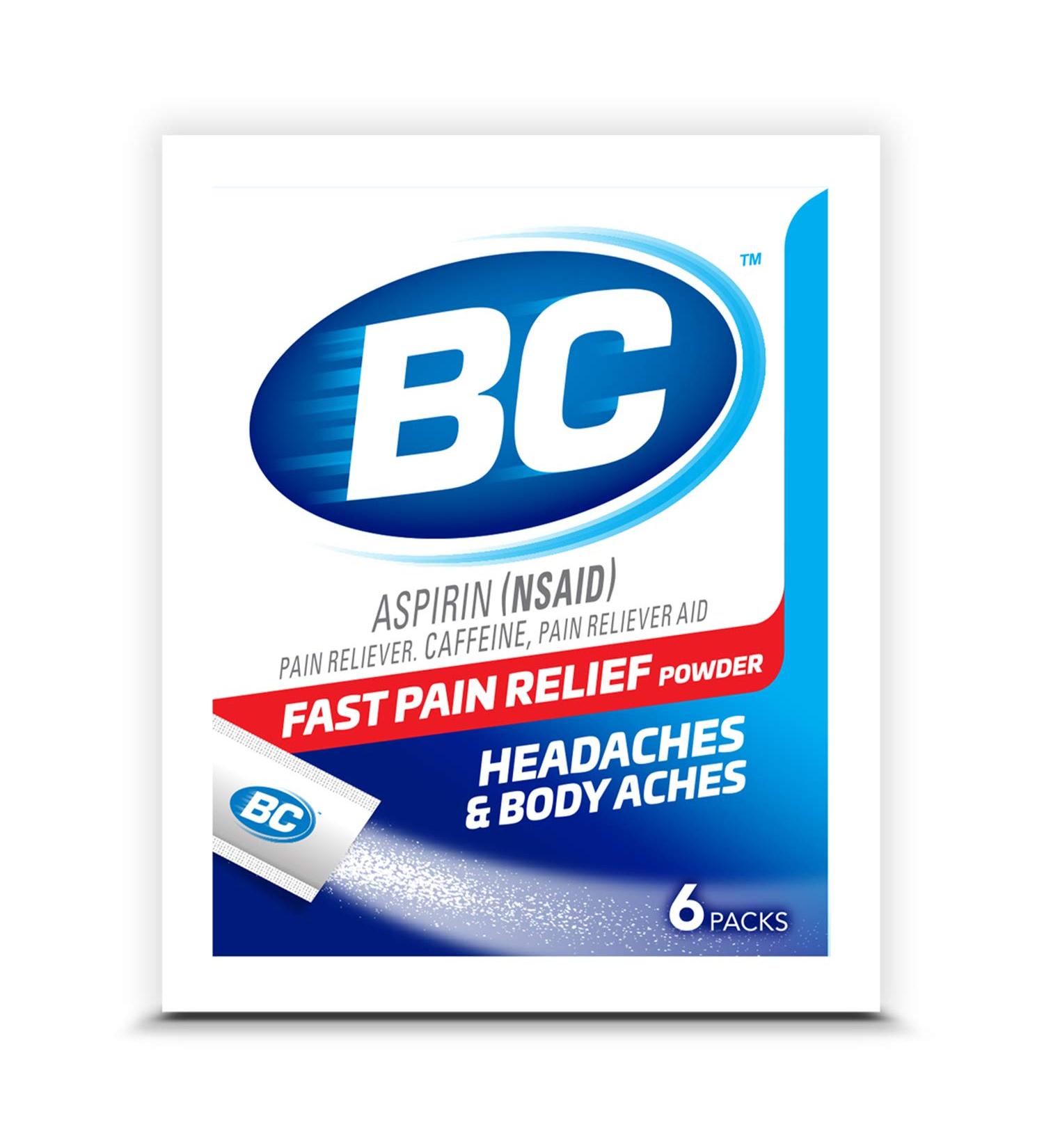 BC Powder Original Strength Pain Reliever - 6ct Aspirin Dissolve Packs - Buy Online on GoSupps.com