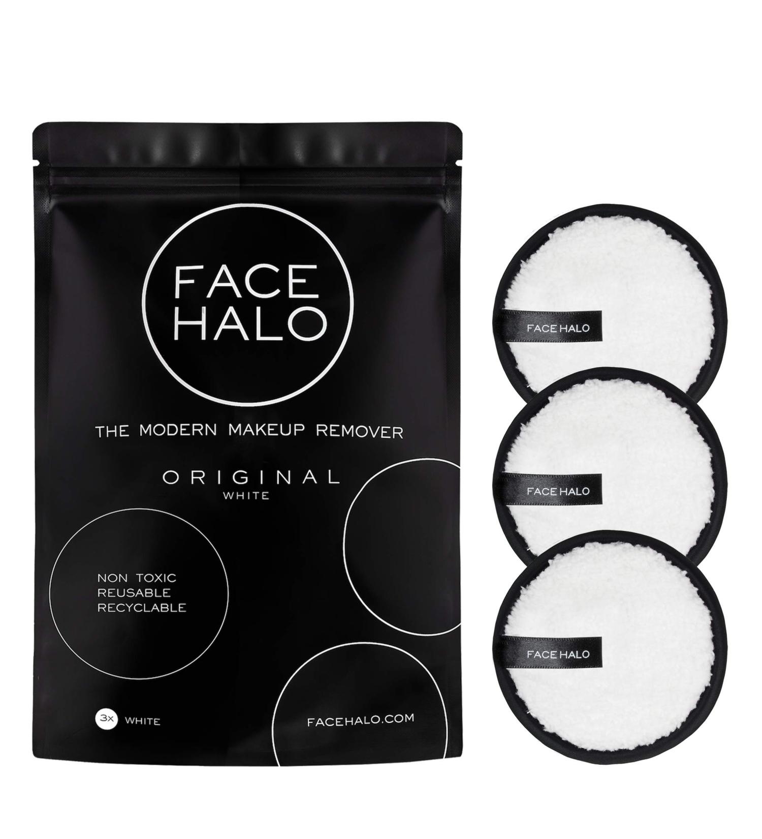 Face Halo Reusable Makeup Remover Microfiber Pads - Gentle, Eco-Friendly, Non-Toxic | 3 Pack Original - Buy Online on GoSupps.com