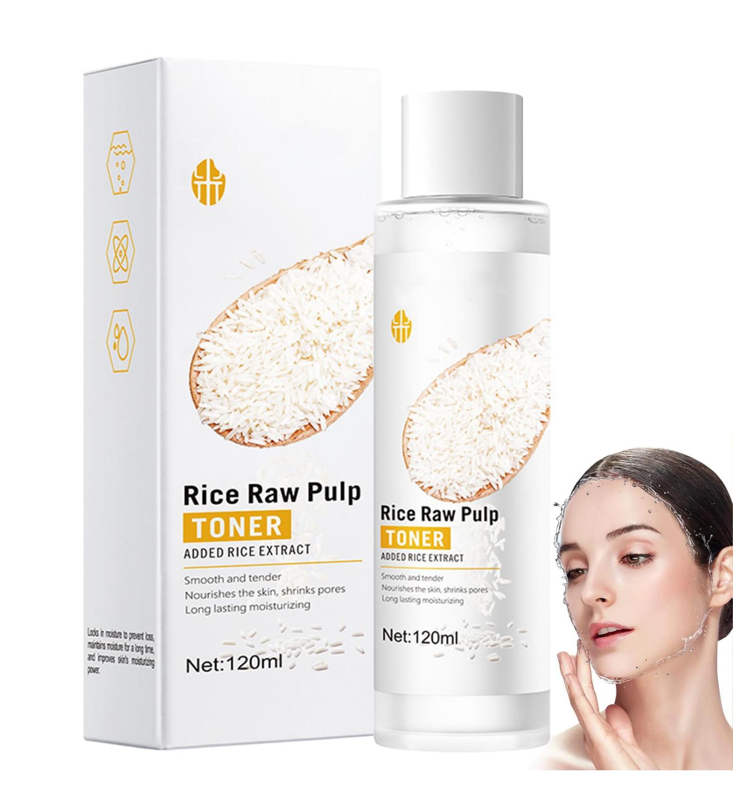 Rice Toner Rice Water Toner for Face Natural Glow Essence Toning Solution with Rice Extract Face Toner Hydrating Toner Skin Moisturizer Hydration Smooth Tender Skin Care (120ml) - Buy Online on GoSupps.com