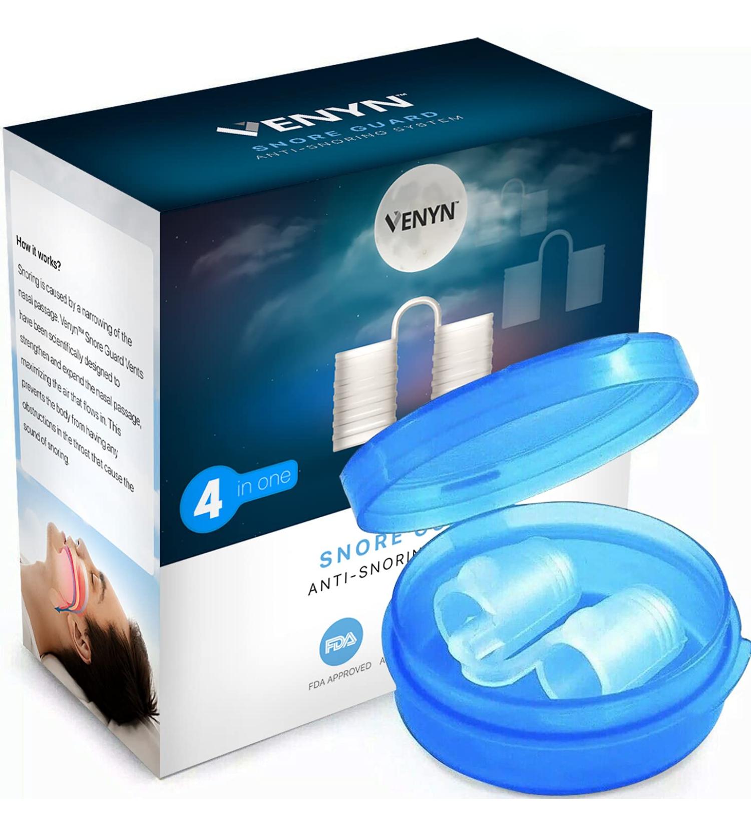 Set of 4 Anti-Snoring Nose Vents - Ease Breathing Reusable No Side Effects - Travel Case Included | International Shipping - Buy Online on GoSupps.com