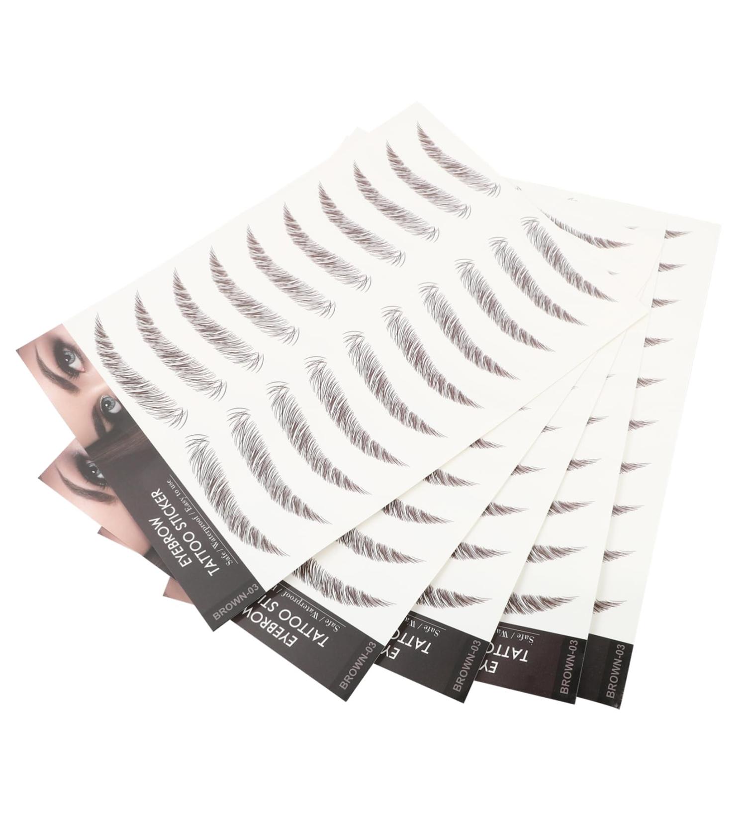 Beavorty Fake Stickers 5 Sheets Eyebrow 3d Sticker Waterproof Stickers Brow Makeup Grooming Shaping Eyebrow Stickers Miss - Buy Online on GoSupps.com