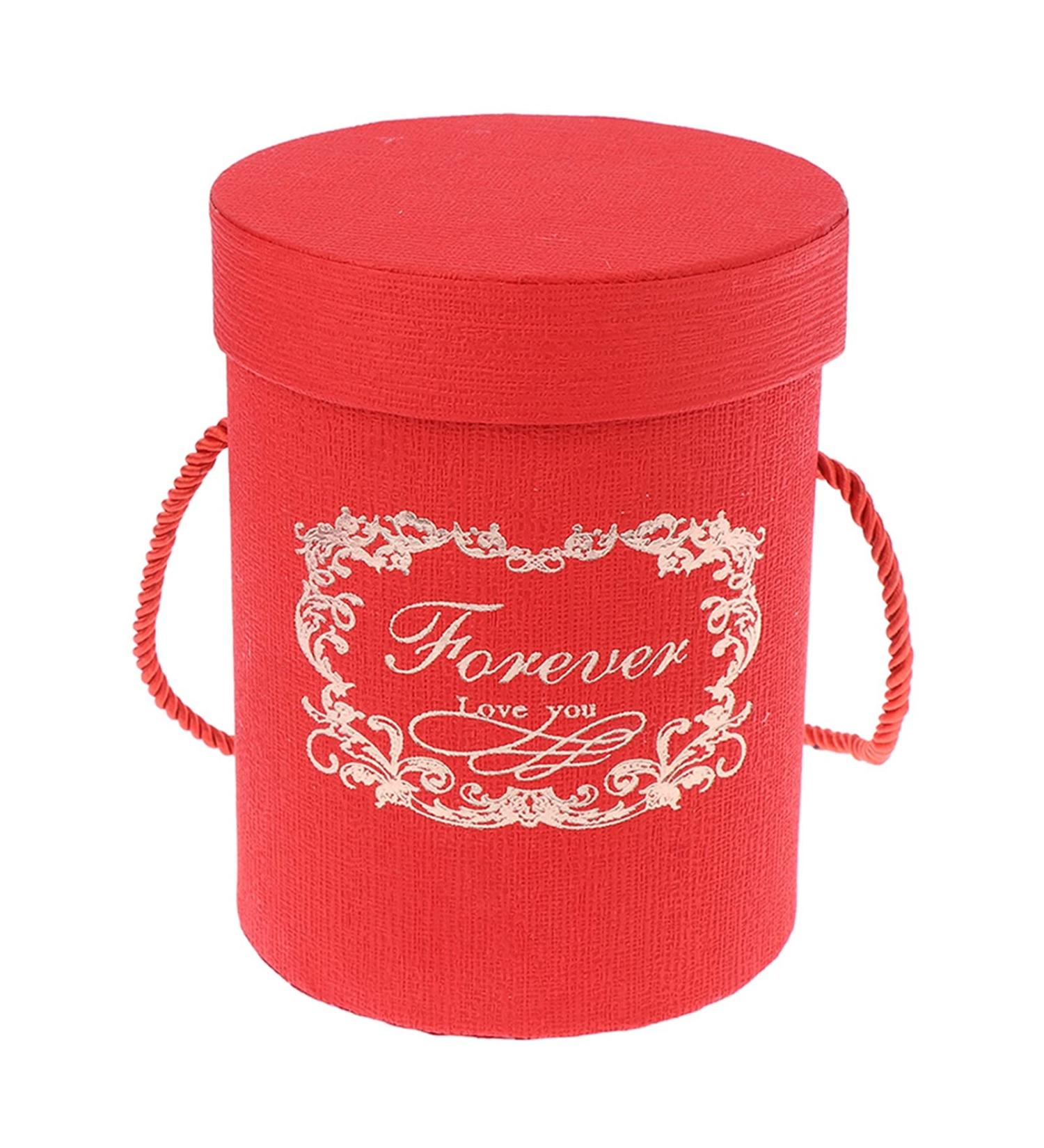 Candy Box 165 * 120mm Round Flower Paper Boxes Lid Hug Bucket Florist Gift Packaging Box Gift Candy Bar Boxes Party Wedding Supply (Color : Red 165x120mm) (Size : Red 165x120mm) - Buy Online on GoSupps.com