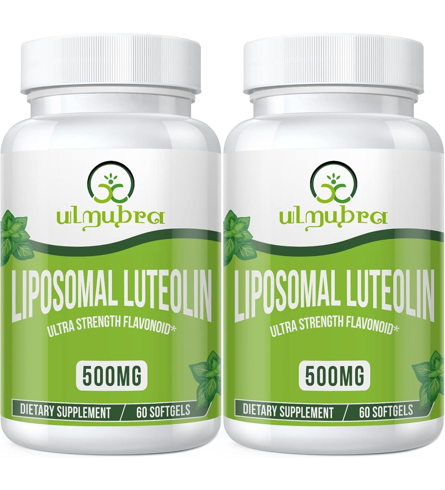 Ulmubra Liposomal Luteolin 500MG - Pack of 2 - 60 Softgels - Buy Online on GoSupps.com