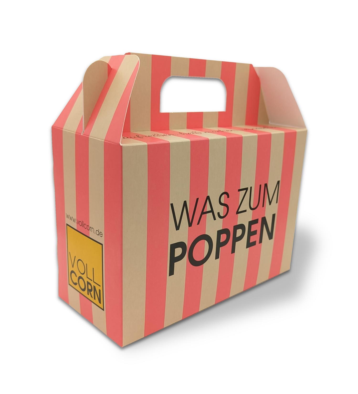 Popcorn Set Gift Bag - 'What for Poppen' | Organic Popcorn & 3 Flavors | Perfect Gift for Popcorn Lovers - Buy Online on GoSupps.com