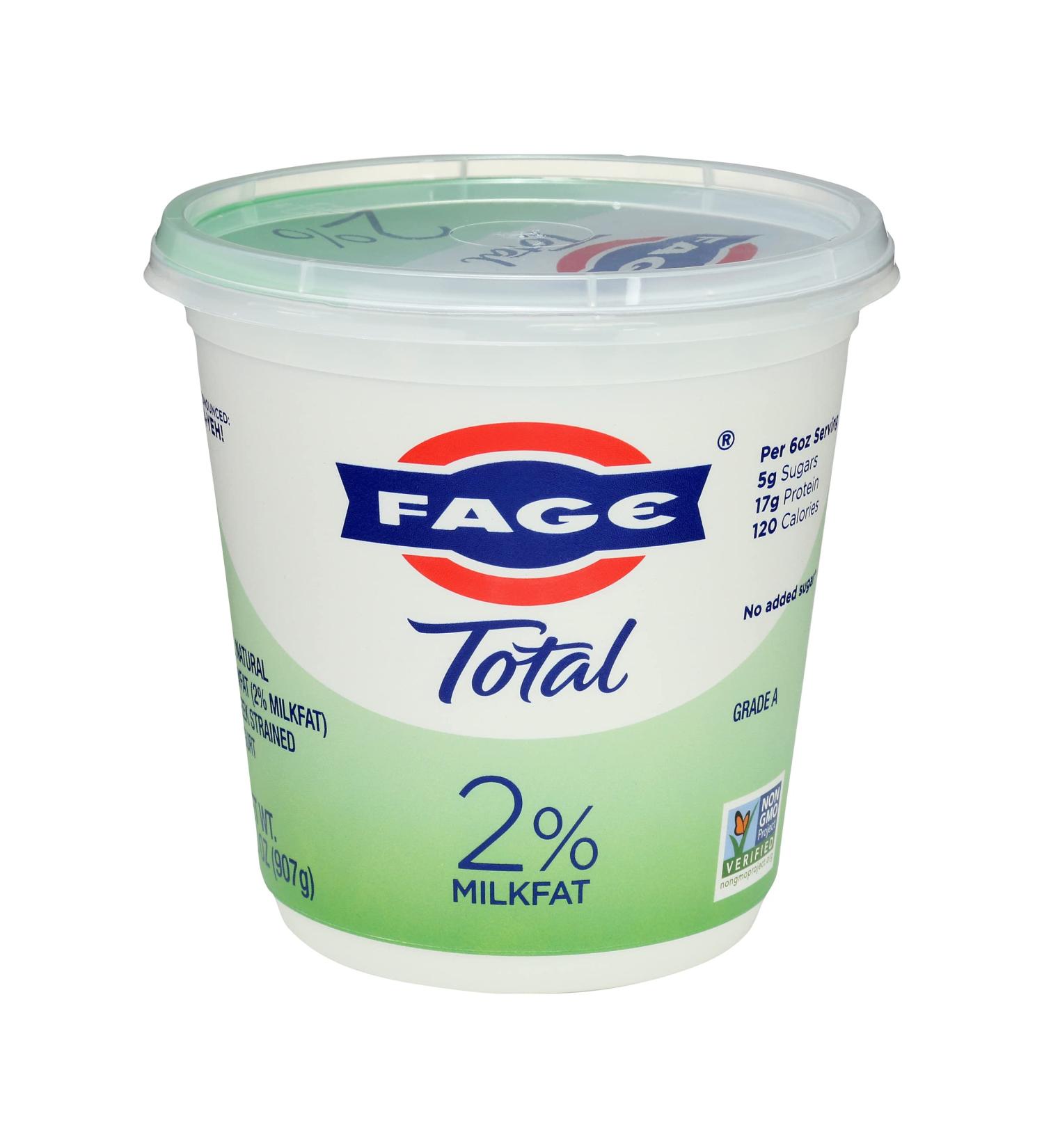 FAGE Total Greek Yogurt 2% Reduced Fat Plain 32 oz - Buy Online Now! - Buy Online on GoSupps.com