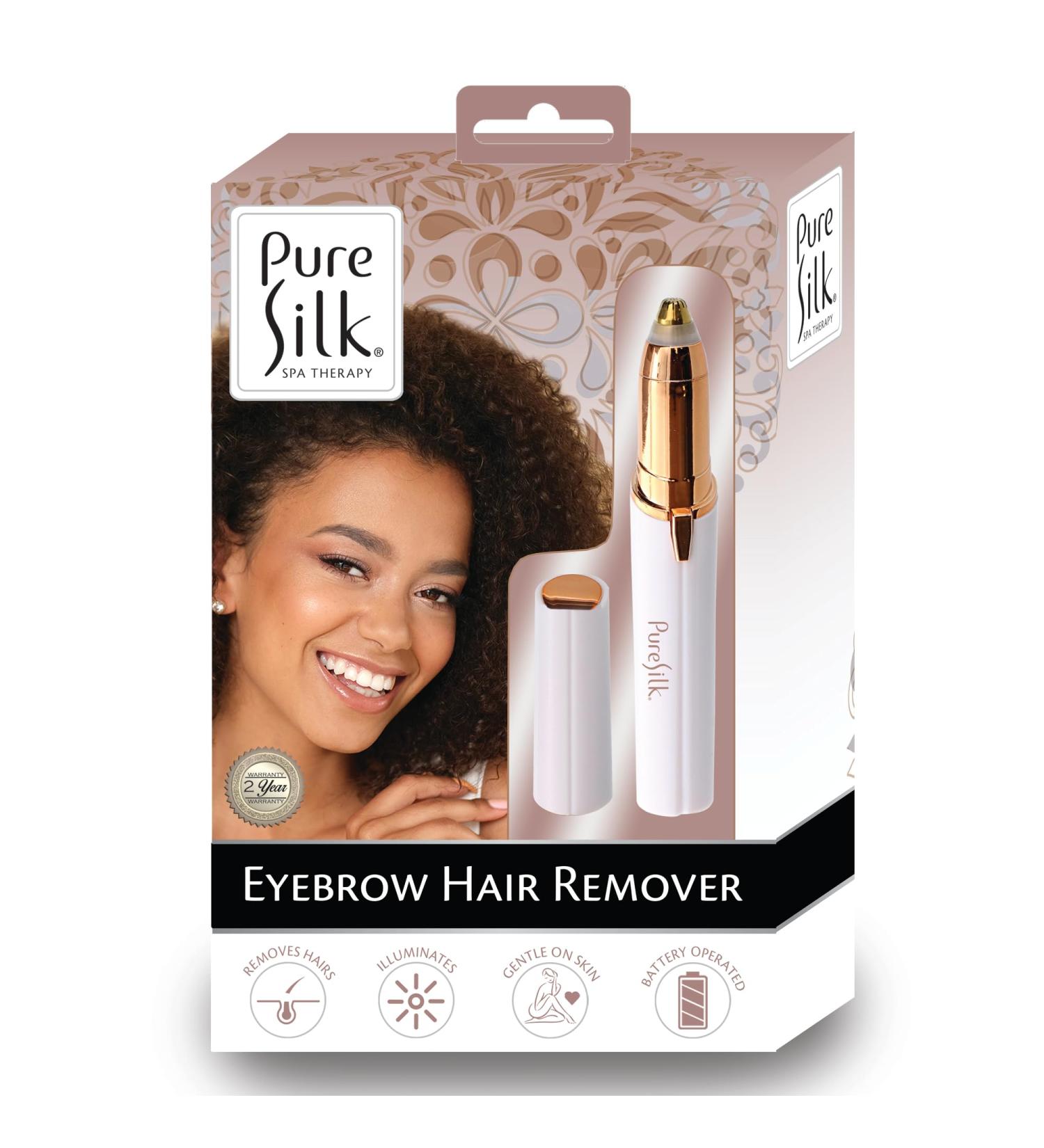 Pure Silk Eyebrow Hair Remover for Women - Gentle Pain-Free Trimmer with Built-in Light | Portable Battery-Powered Grooming Tool - Buy Online on GoSupps.com