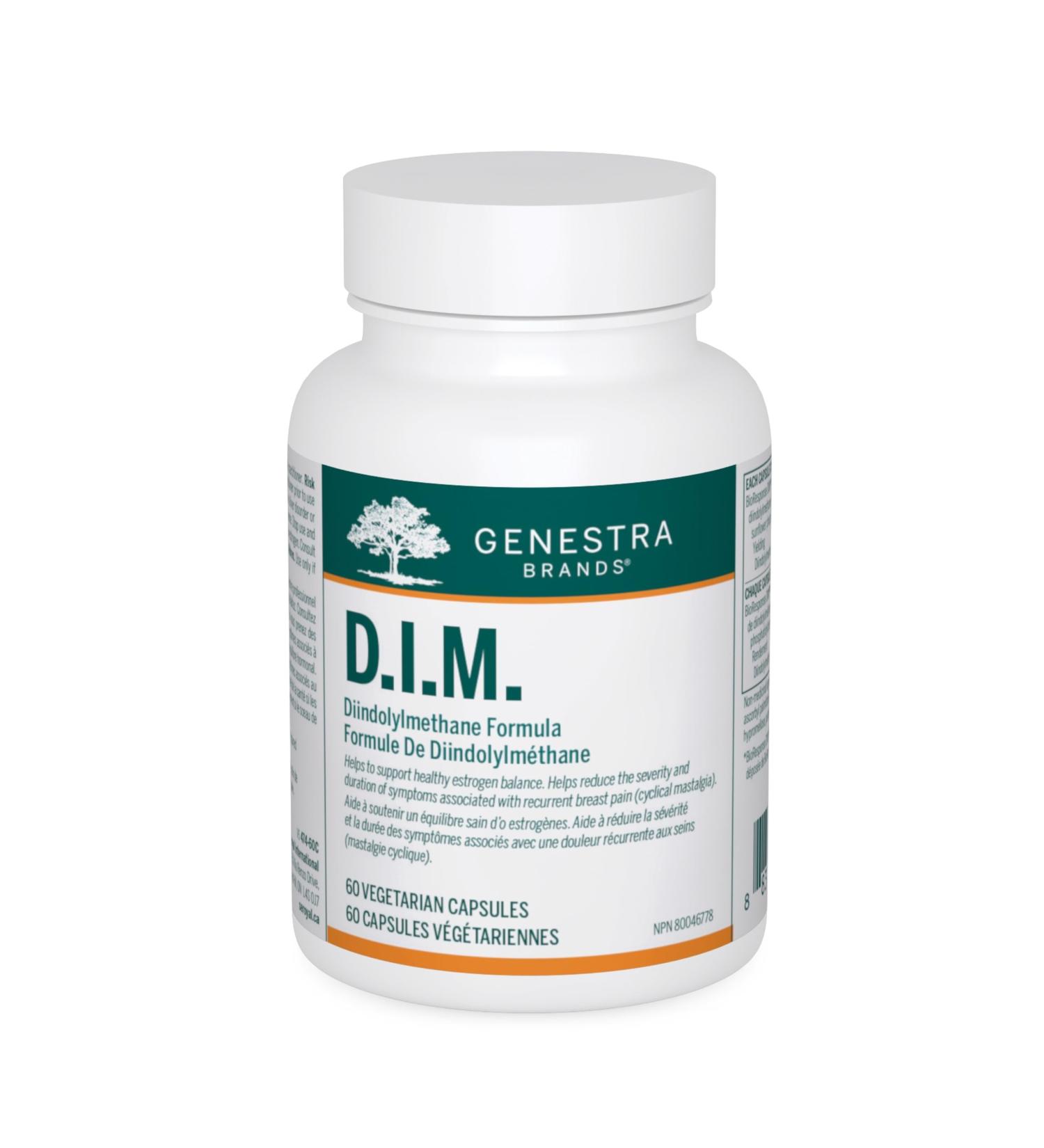 Genestra Brands - D.I.M. - Diindolylmethane (D.I.M.) Formulation - 60 Vegetable Capsules - Buy Online on GoSupps.com