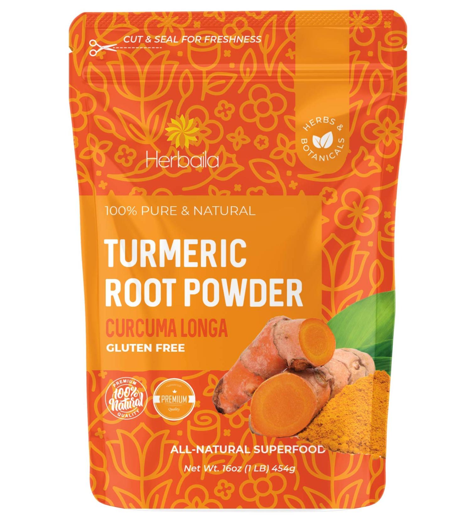 Lab Tested 16 oz Turmeric Powder with Curcumin - Pure Curcuma Powder for Health - 1 Pound from India - Buy Online on GoSupps.com