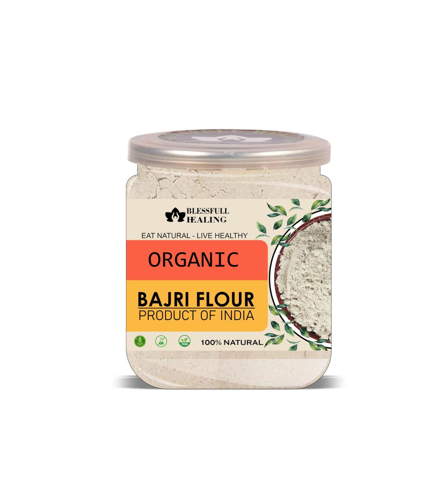 Blessfull Healing Organice BAJRI Flour 1 lb (453 Gram) - Buy Online on GoSupps.com