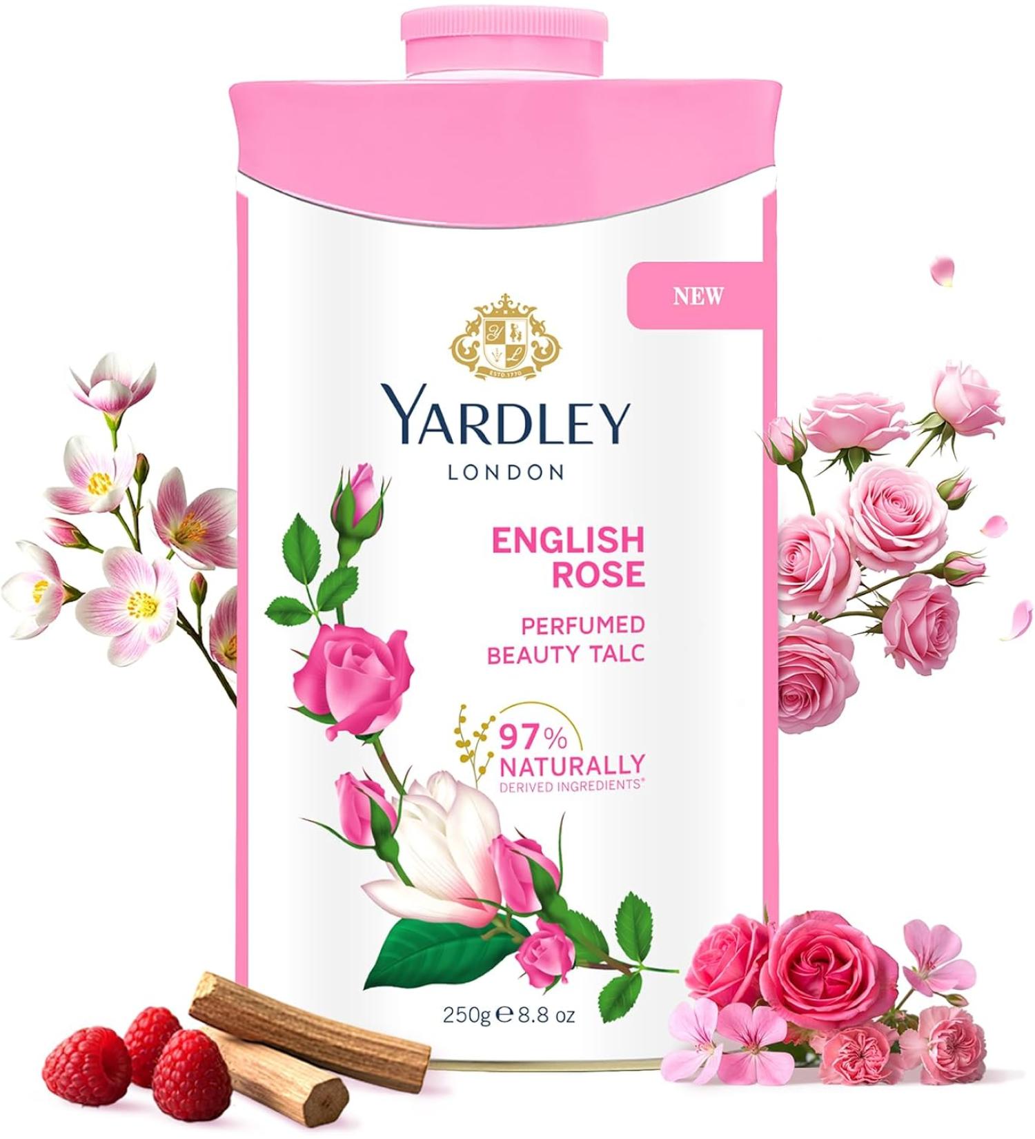 Yardley London - English Rose Perfumed Talc for Women 250g - Buy Online on GoSupps.com