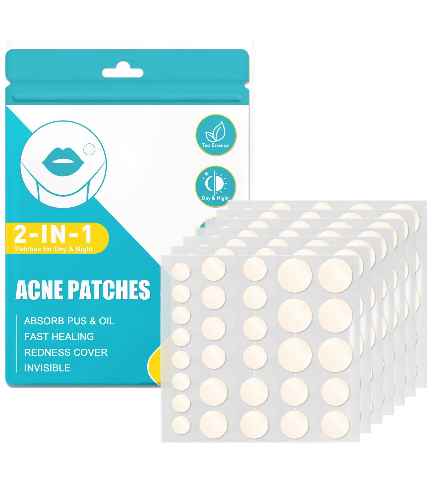 264PCS Patch Bouton Pimple Patch Hydrocollo de Acne Patches Anti Bouton Invisible Naturel Avec Huile De Tea Tree Et Acide Salicylique Jour Et Nuit 2-En-1 Imperm able 264 pcs - Buy Online on GoSupps.com