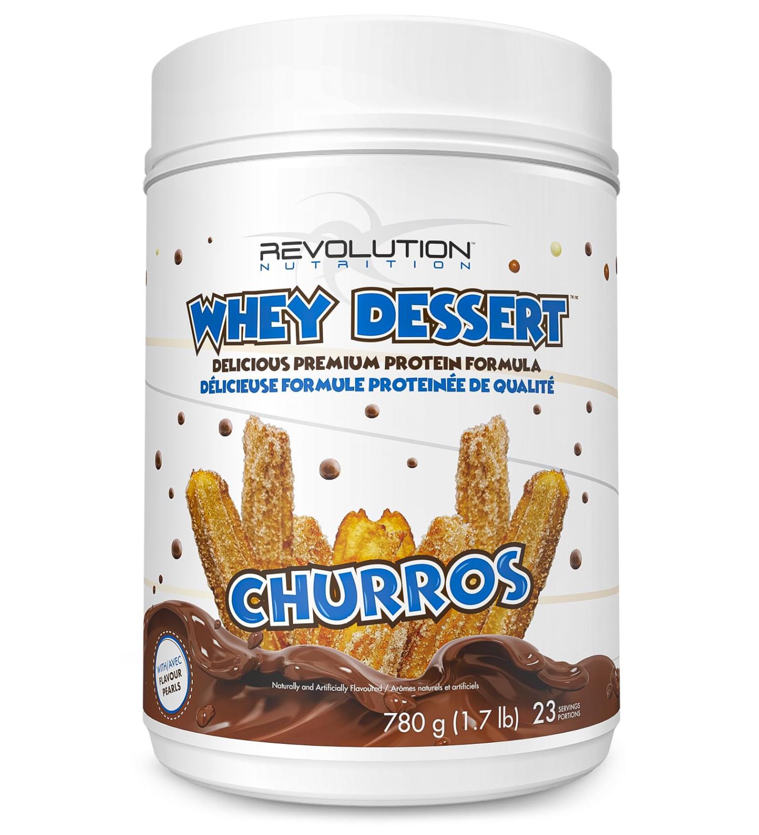 Revolution Nutrition Whey Dessert Protein Powder Whey Concentrate Real Dessert Taste Low Calorie 24g of Protein Per Scoop 780g 23 Servings (Churros 1.7 Pound) Churros 1.7 Pound - Buy Online on GoSupps.com