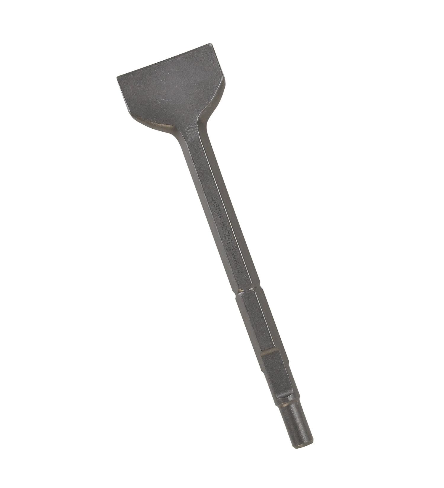 BOSCH HS1810 1-Piece 3 In. x 12 In. Scaling Chisel Tool Round Hex/Spline Hammer Steel 3 In. x 12 In. Scaling Chisel Tool 1-Piece
