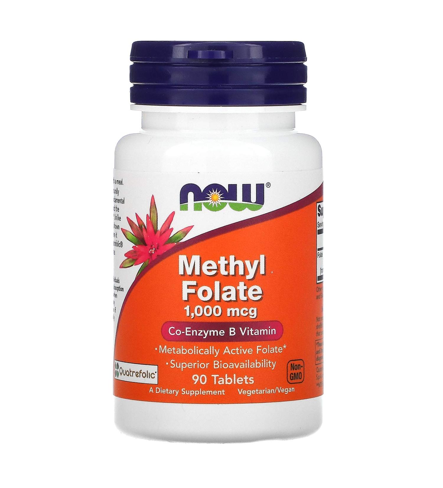 Now Foods Methyl Folate 1 000 mcg 90 Tablets