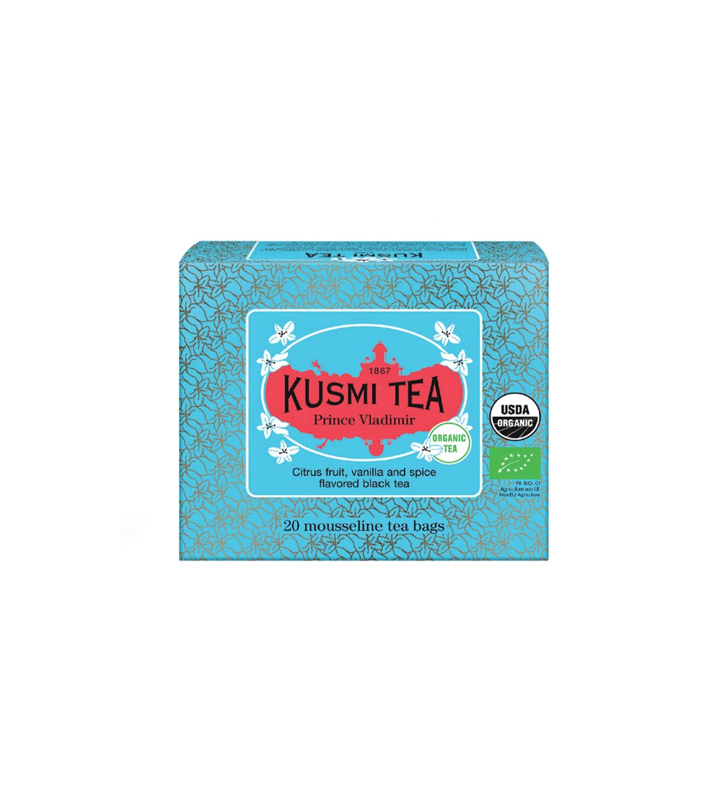 KUSMI TEA Kusmi Tea | Black Tea Citrus Vanilla Spices | Prince Vladimir Black Tea | Black Tea Cinnamon Vanilla Clove Citrus - 20 Filters