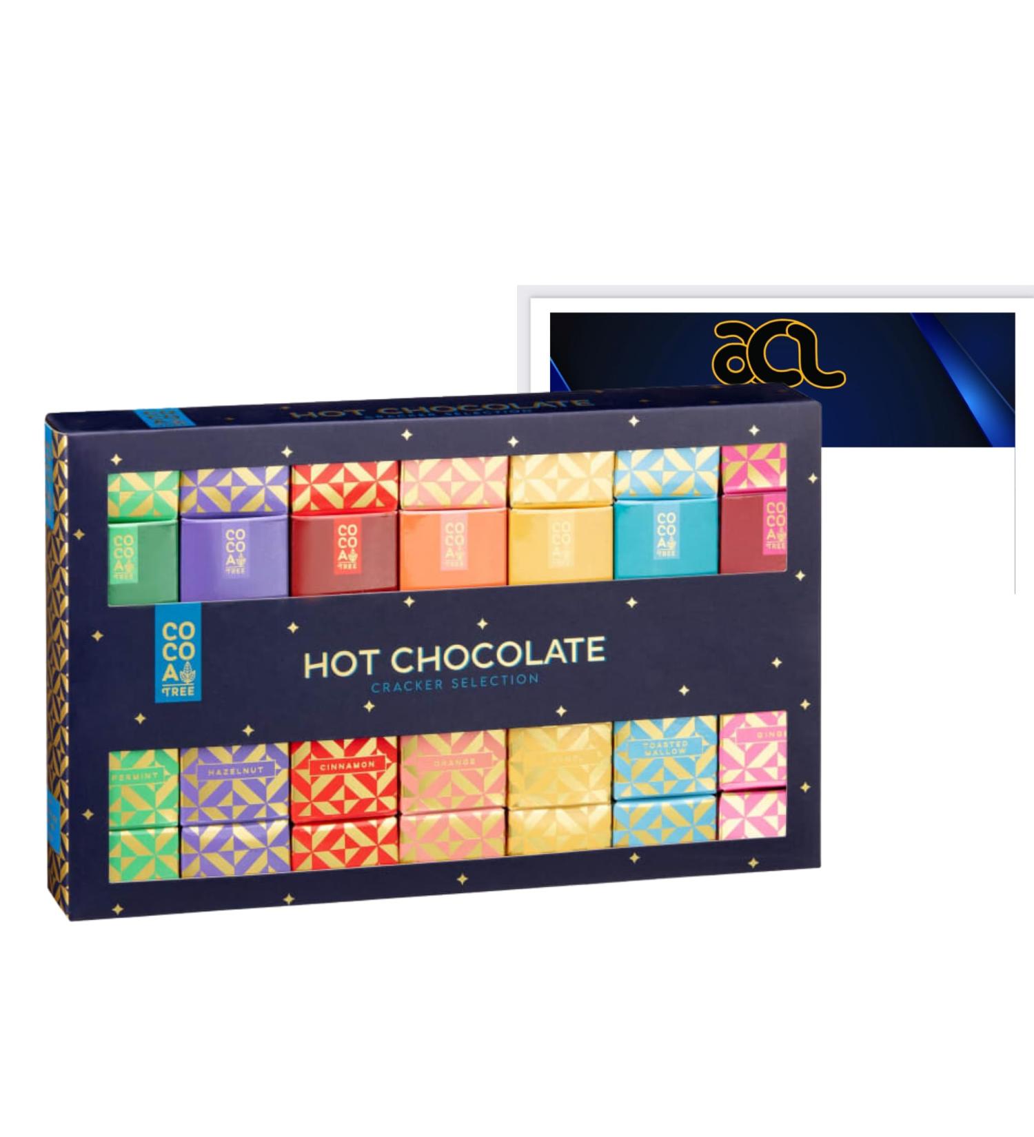 Christmas Hot Chocolate Gift Set | 7 Assorted Flavoured Instant Hot Chocolate Mix | Xmas Hamper | Hot Chocolate Station | Stocking Filler | Kids | Women | Men | Festive Christmas Cracker Gift Box - Buy Online on GoSupps.com