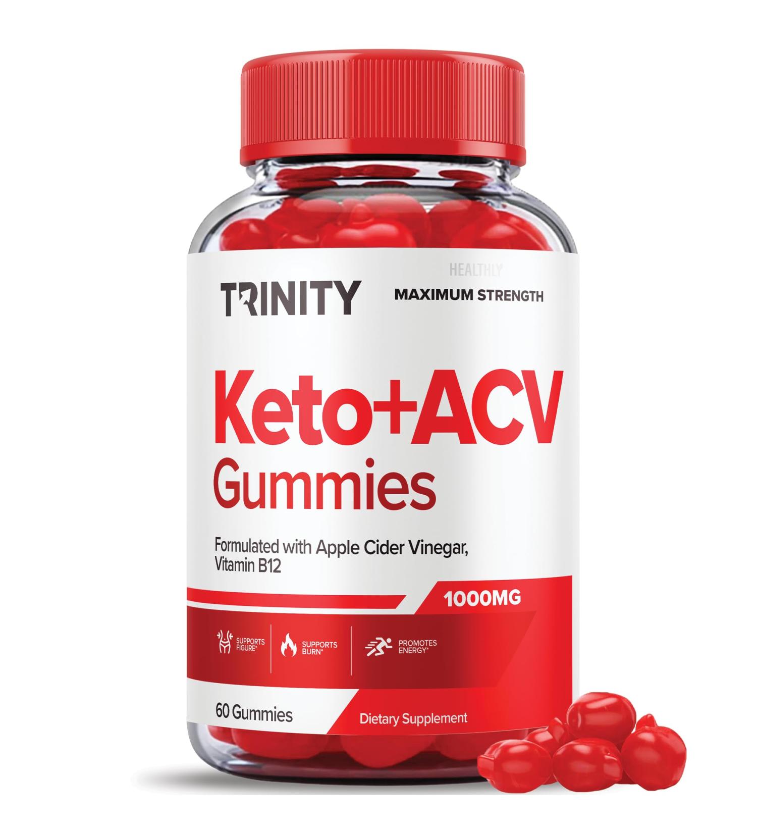 Trinity Keto + ACV Gummies for Advanced Weight Loss - Vegan Formula - 60 Gummies - Buy Online on GoSupps.com