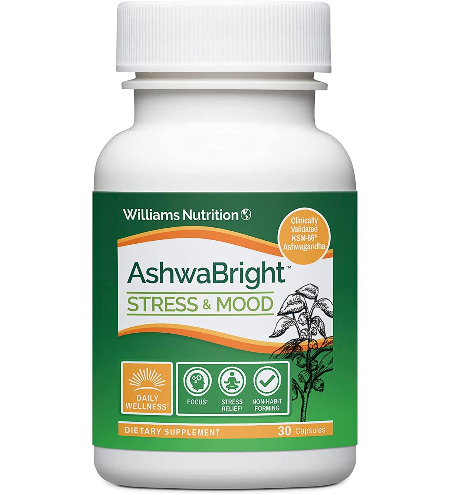 Dr. Williams AshwaBright Mood Plus - 30 Capsules for Enhanced Mood & Wellness - Buy Online on GoSupps.com