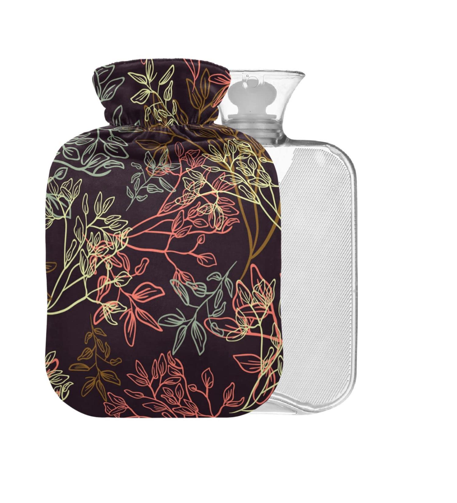 Beautiful 2L Hot Water Bottle with Cover - Large Heat Bag for Pain Relief & Cramps | International Shipping Available - Buy Online on GoSupps.com