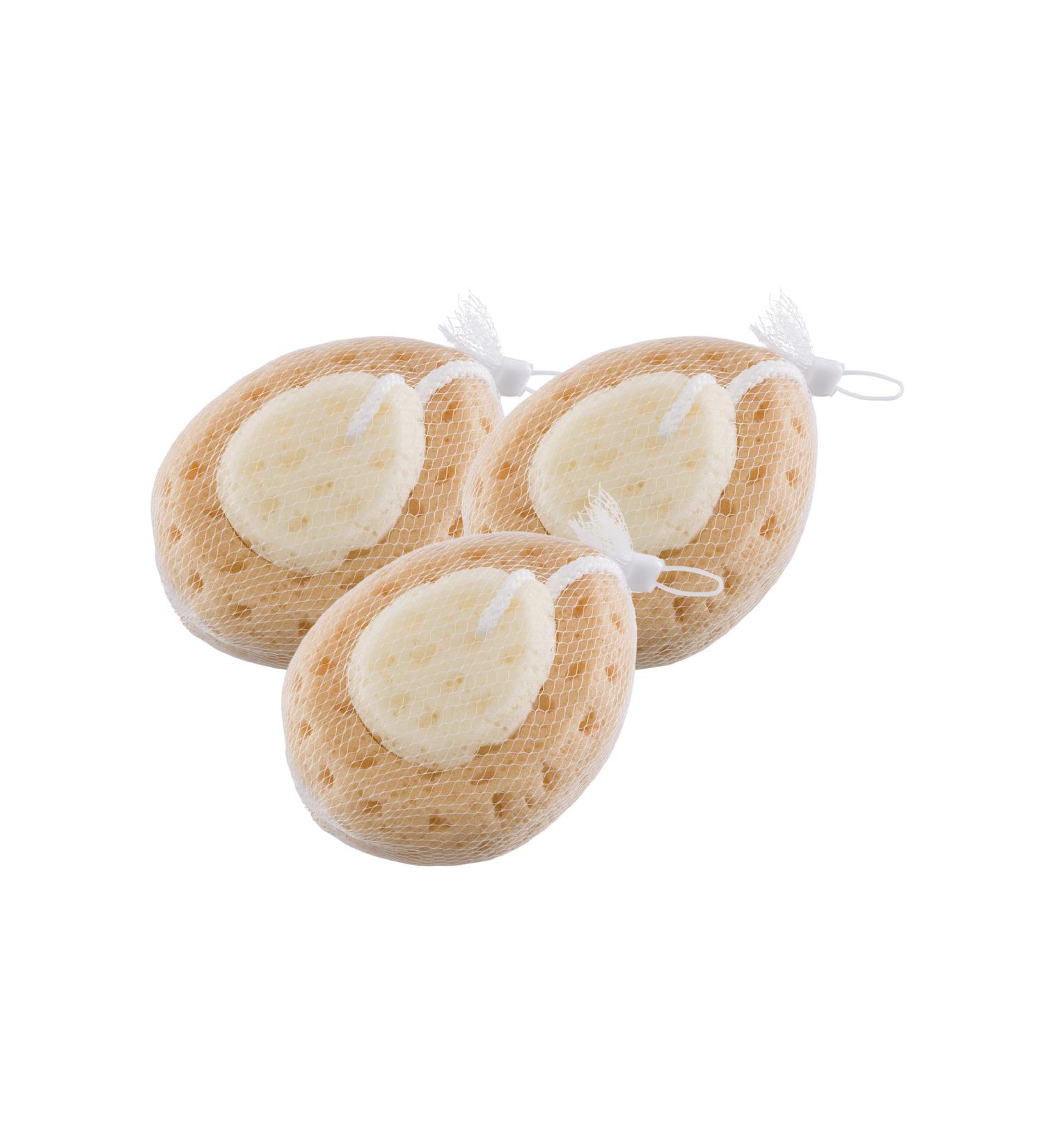 Freeman Faux Sea Sponge Set - 2-in-1 Deep Cleansing Bath & Shower Sponge for Face & Body - 3 Count - Buy Online on GoSupps.com