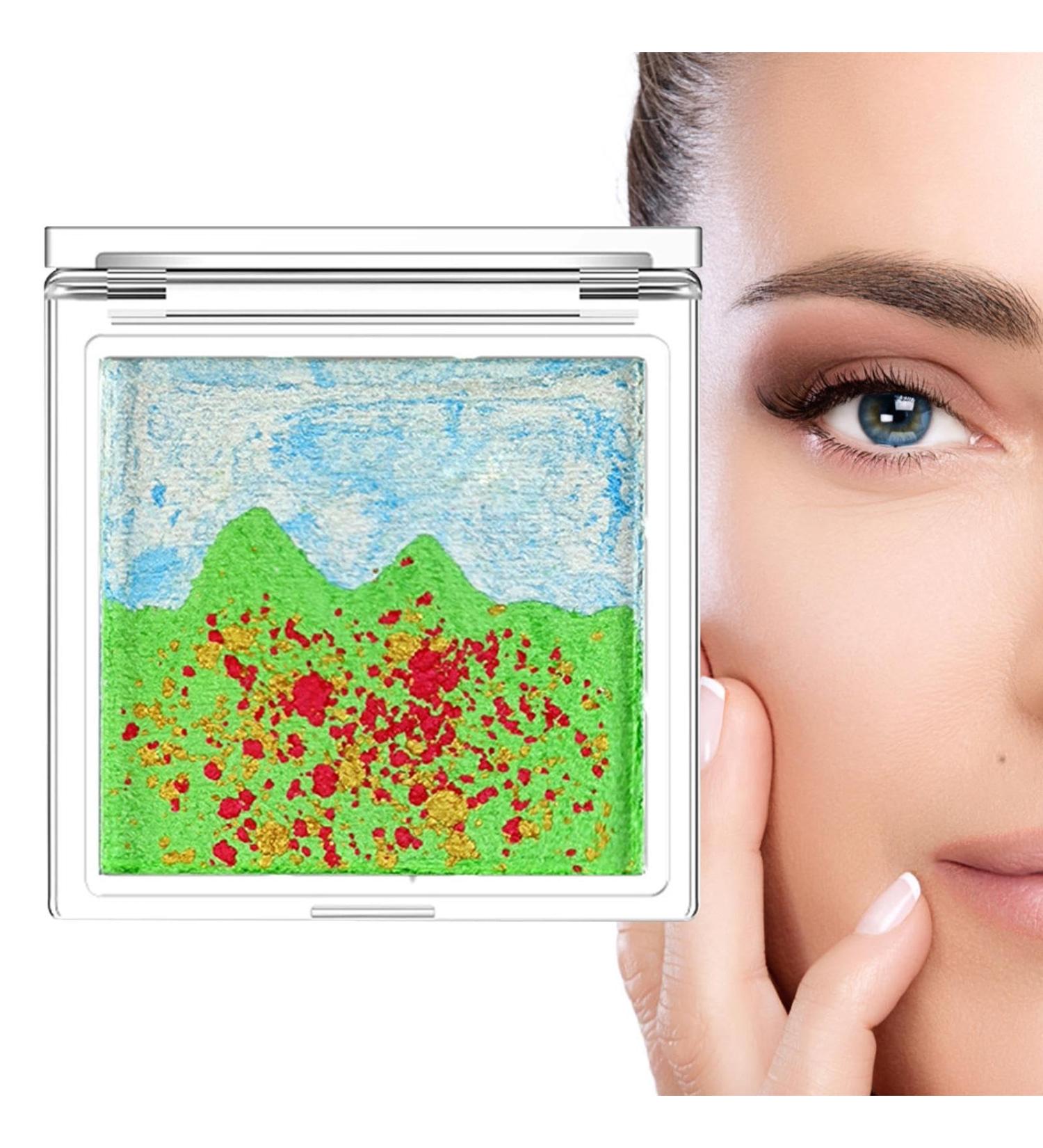 Pearlescent Eye Shadow Waterproof Eyeshadow - Landscape Eyeshadow Eyeshadow Palette Multi-Color Eyeshadow for Eyes Makeup Long-Lasting Xiaguang #02 - Buy Online on GoSupps.com