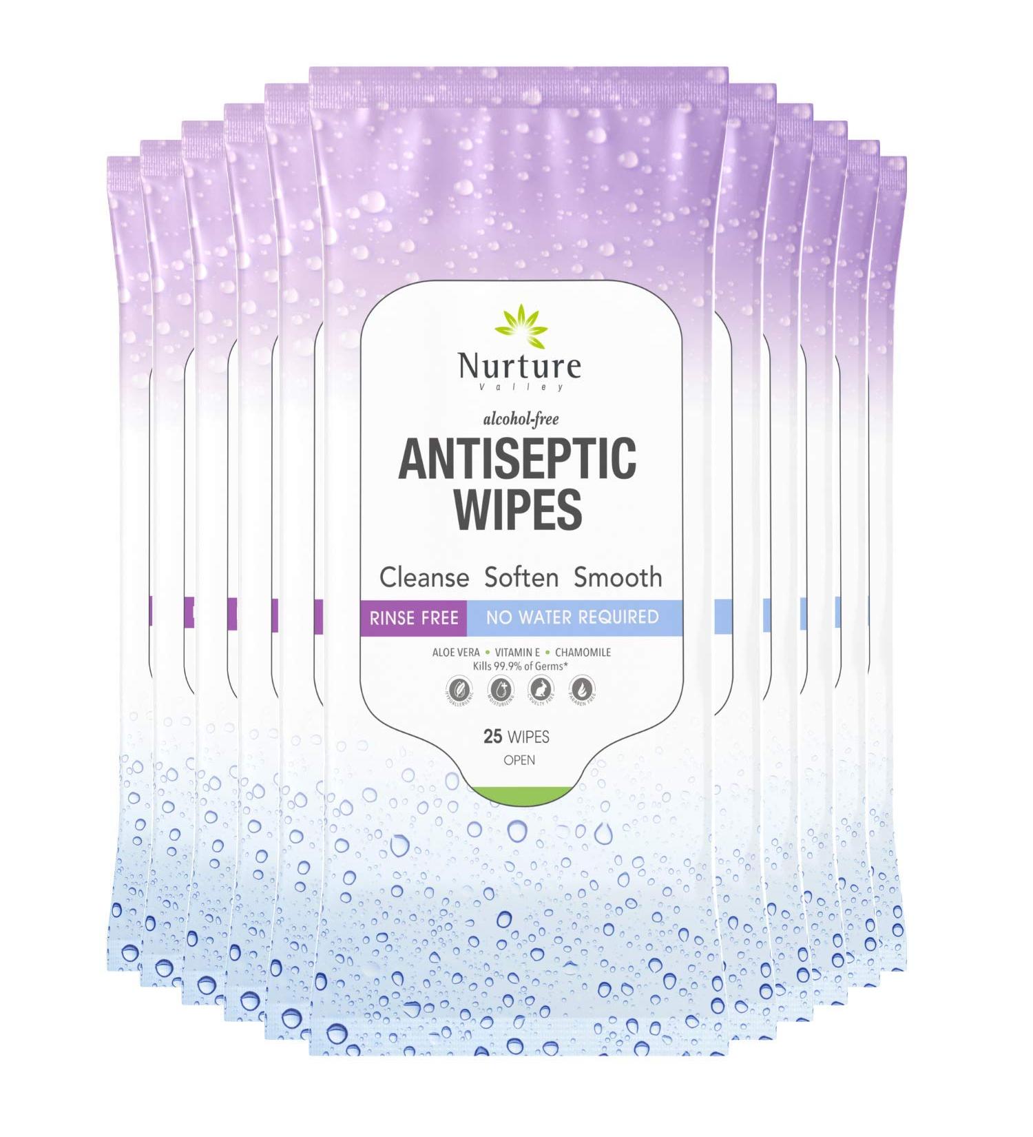 Antibacterial Hand & Body Sanitizing Bathing Wipes (10 Pack) | Alcohol-Free Antiseptic Cleansing Wipes for Adults - Convenient and Hygienic Bathing Solution - Buy Online on GoSupps.com